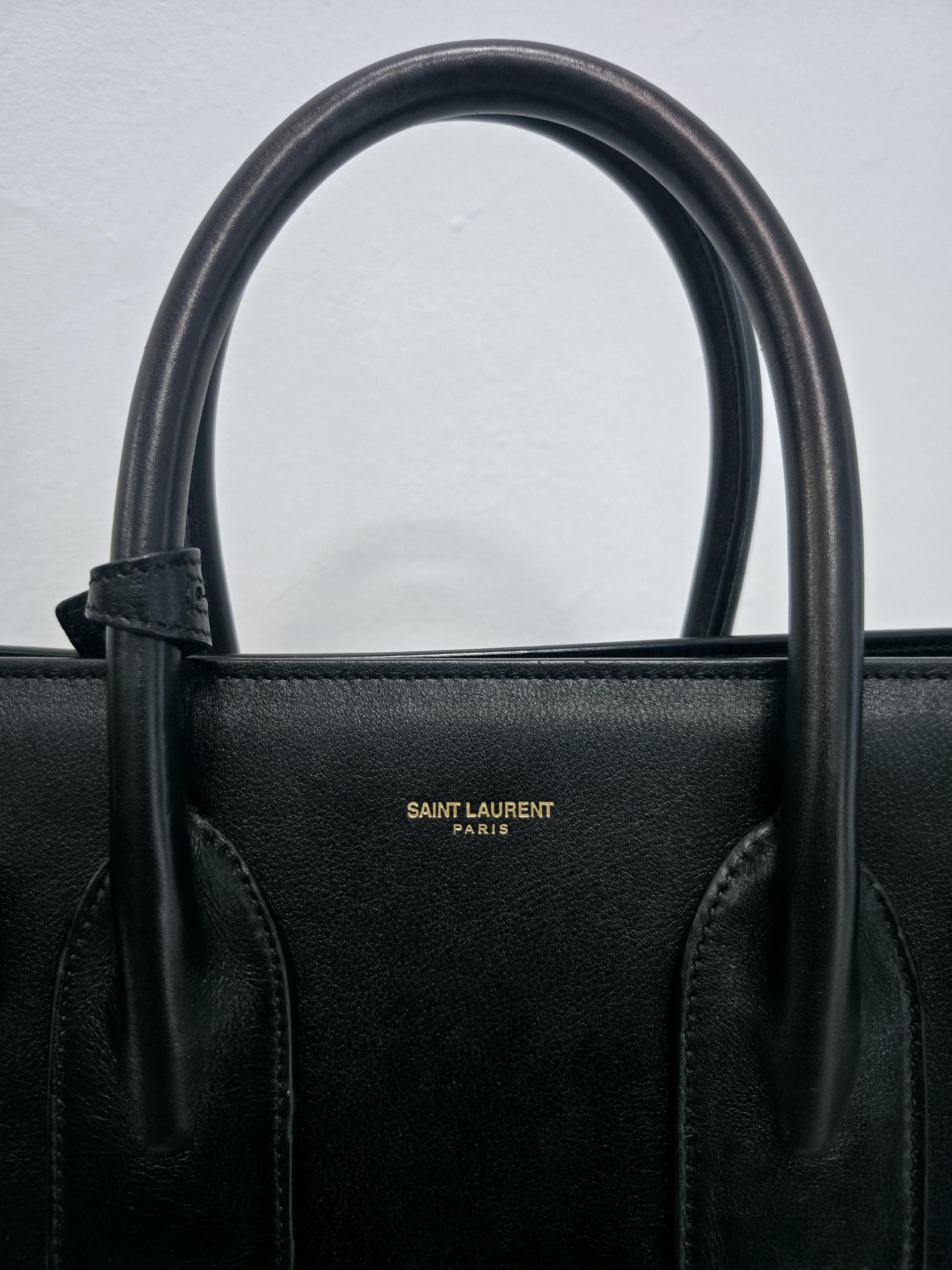 정품 생로랑 SAINT LAURENT 삭 드쥬르 블랙 토트백 숄더백
