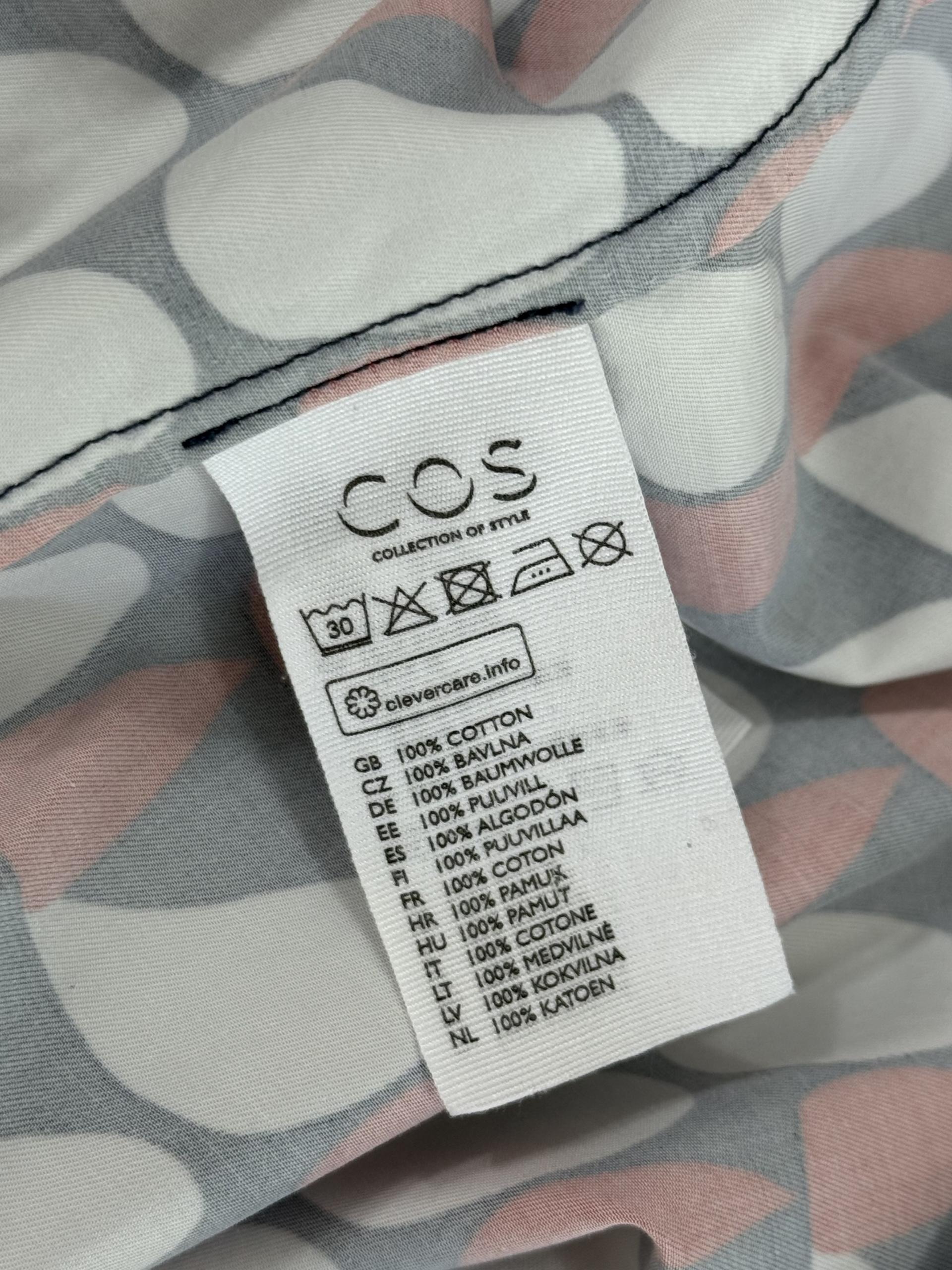 정품 코스 COS 패턴 긴팔 블라우스