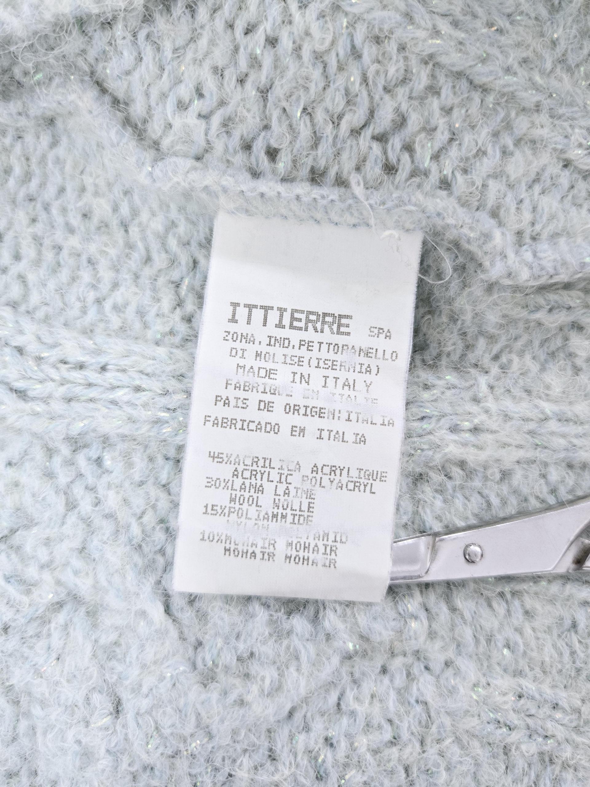 정품 이티에레 베르사체 ITTIERRE VERSACE 하늘색 꼬임 가디건
