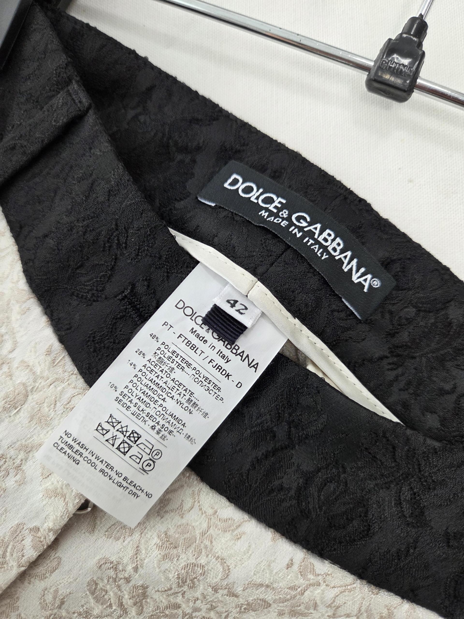 정품 돌체앤가바나 D&G 패턴 롤업 바지