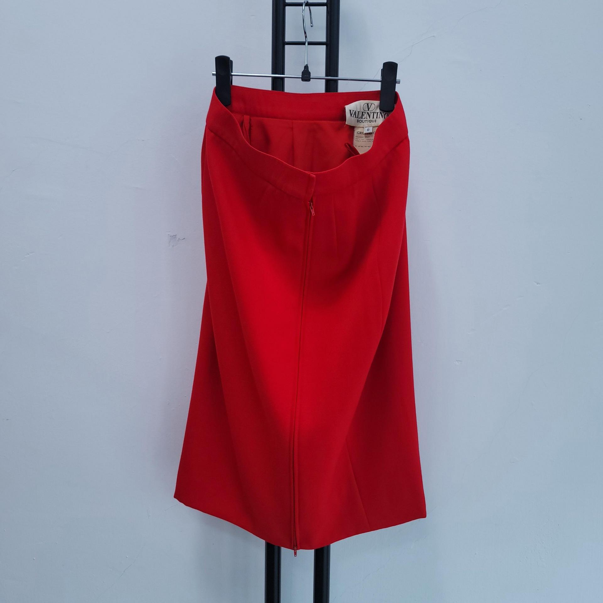 정품 발렌티노 부티크 VALENTINO 레드 스커트