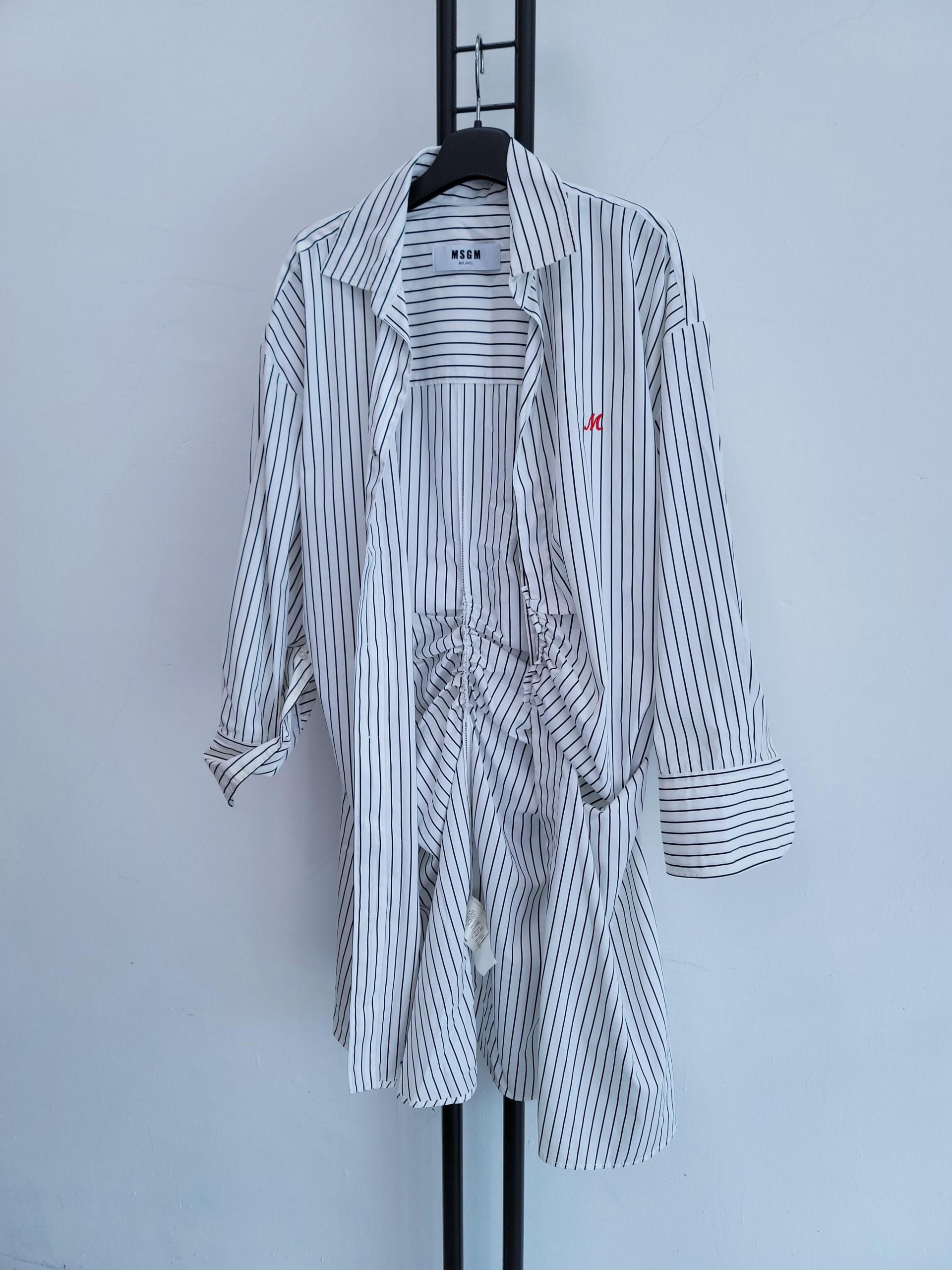 정품 엠에스쥐엠 MSGM 스트라이프 셔츠 원피스
