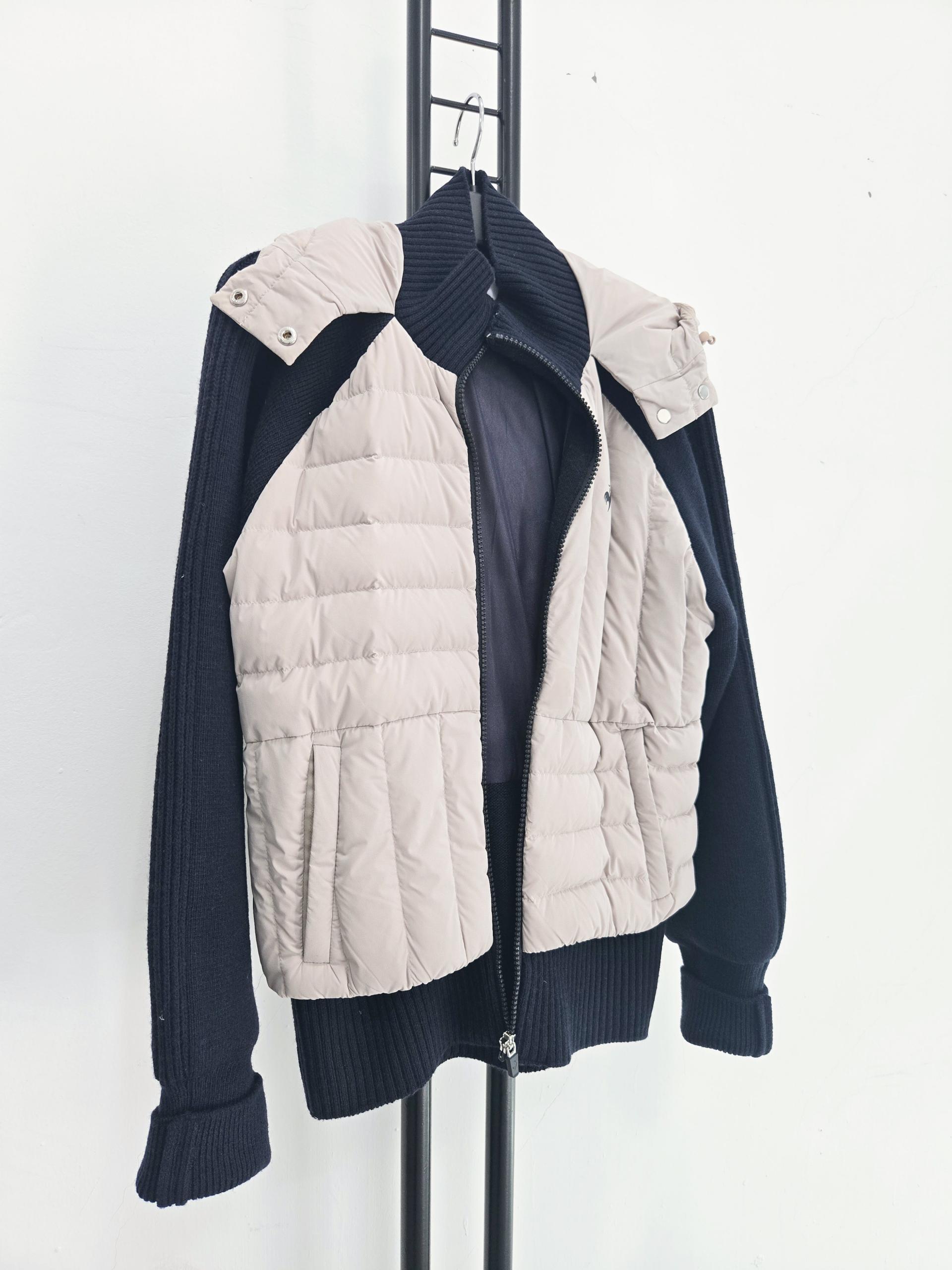 정품 르꼬끄 골프 LE COQ SPORTIF 구스 패딩 니트 집업