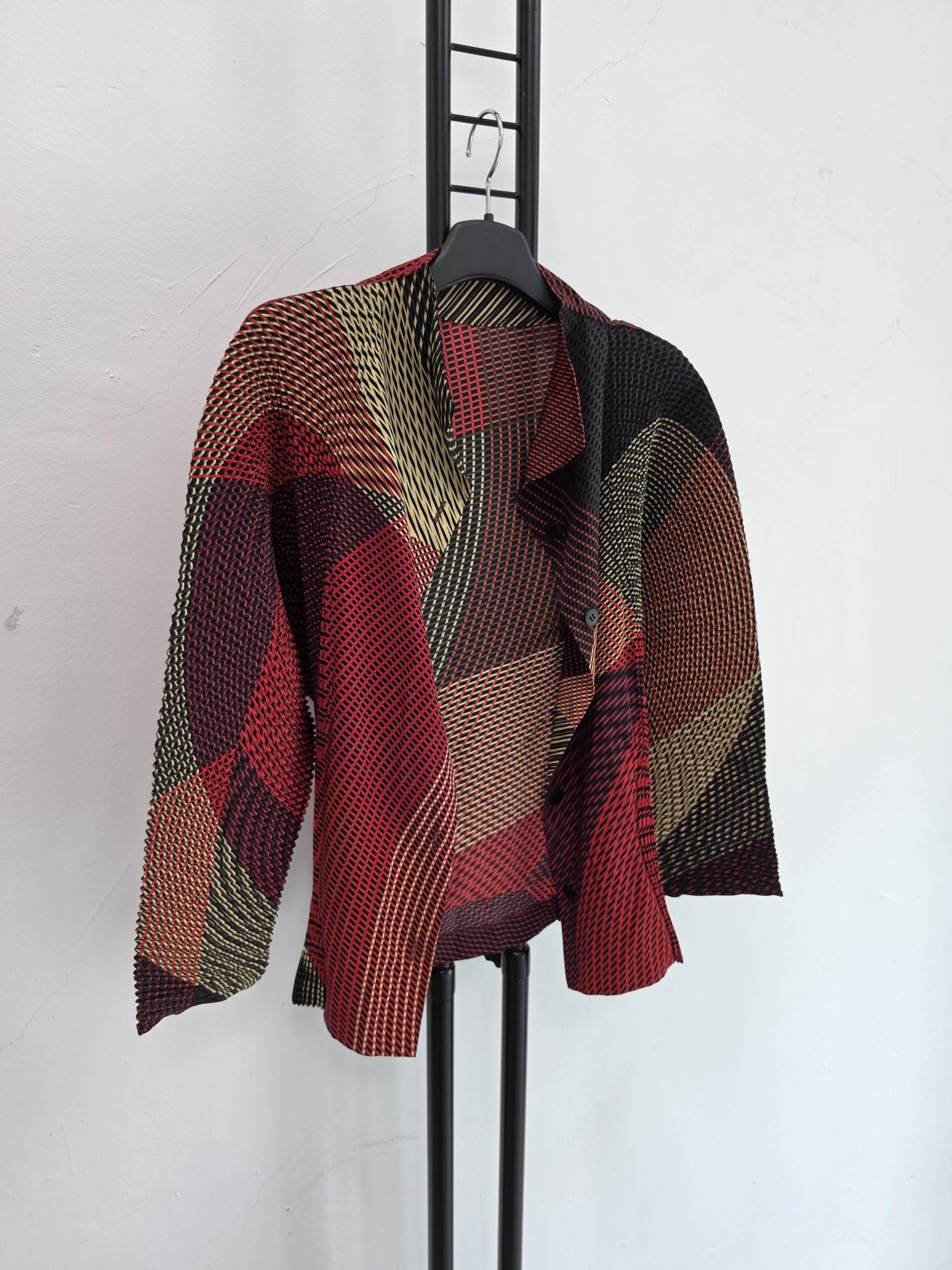 정품 이세이미야케 ISSEY MIYAKE 체크패턴 재킷가디건