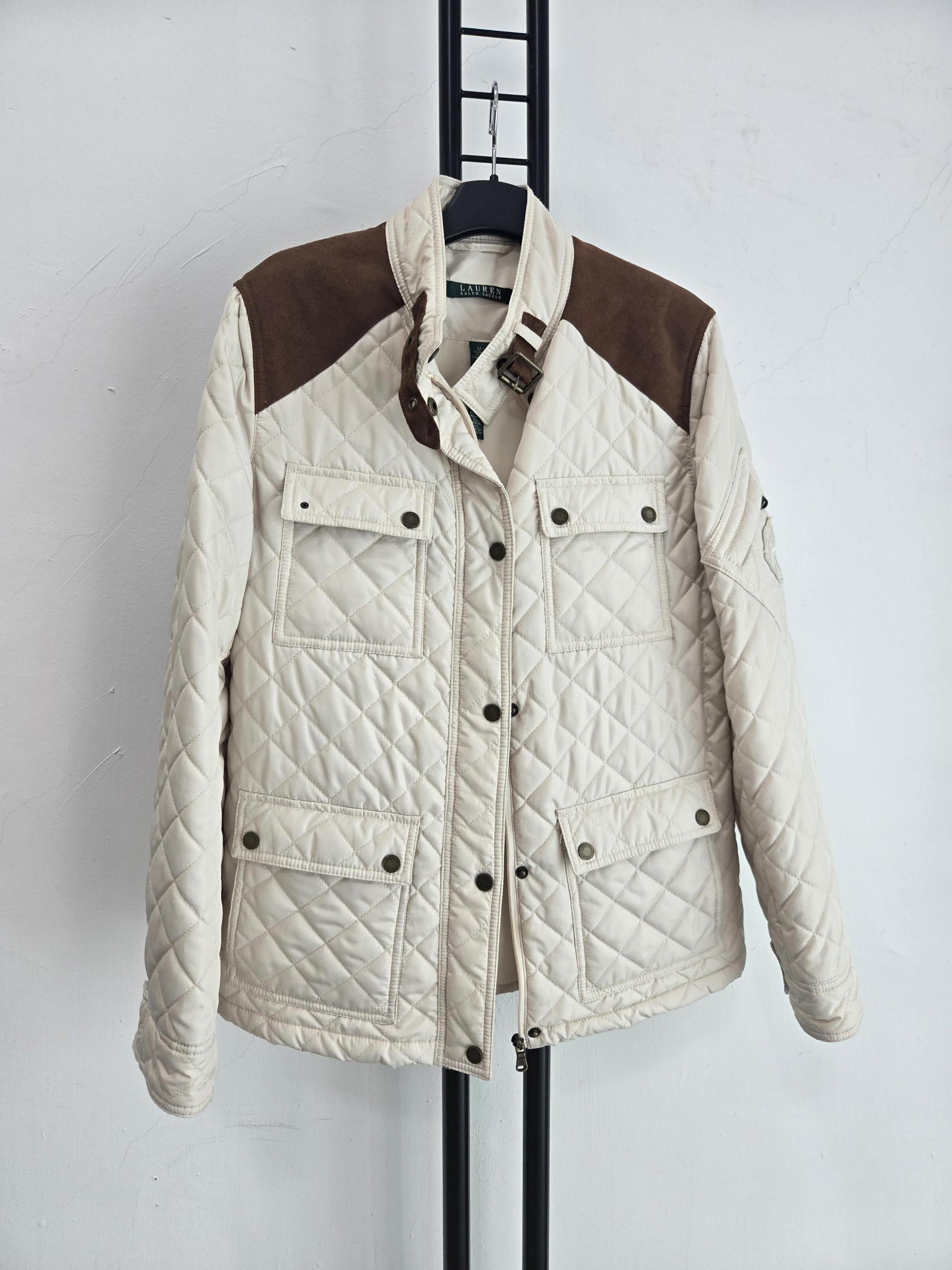 정품 랄프로렌 RALPH LAUREN 퀼팅 자켓 베이지