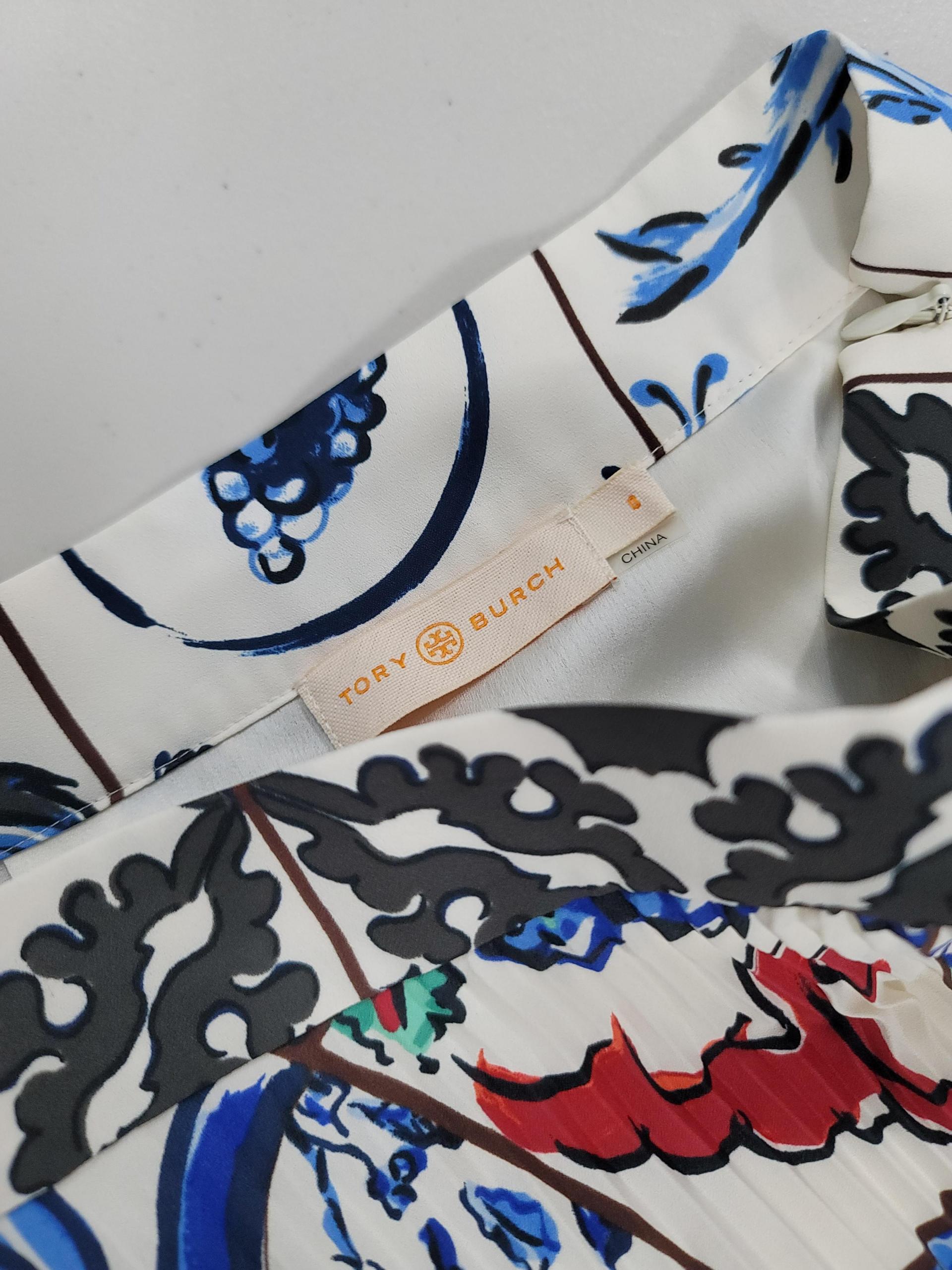 정품 토리버치 TORY BURCH 패턴 플리츠 스커트