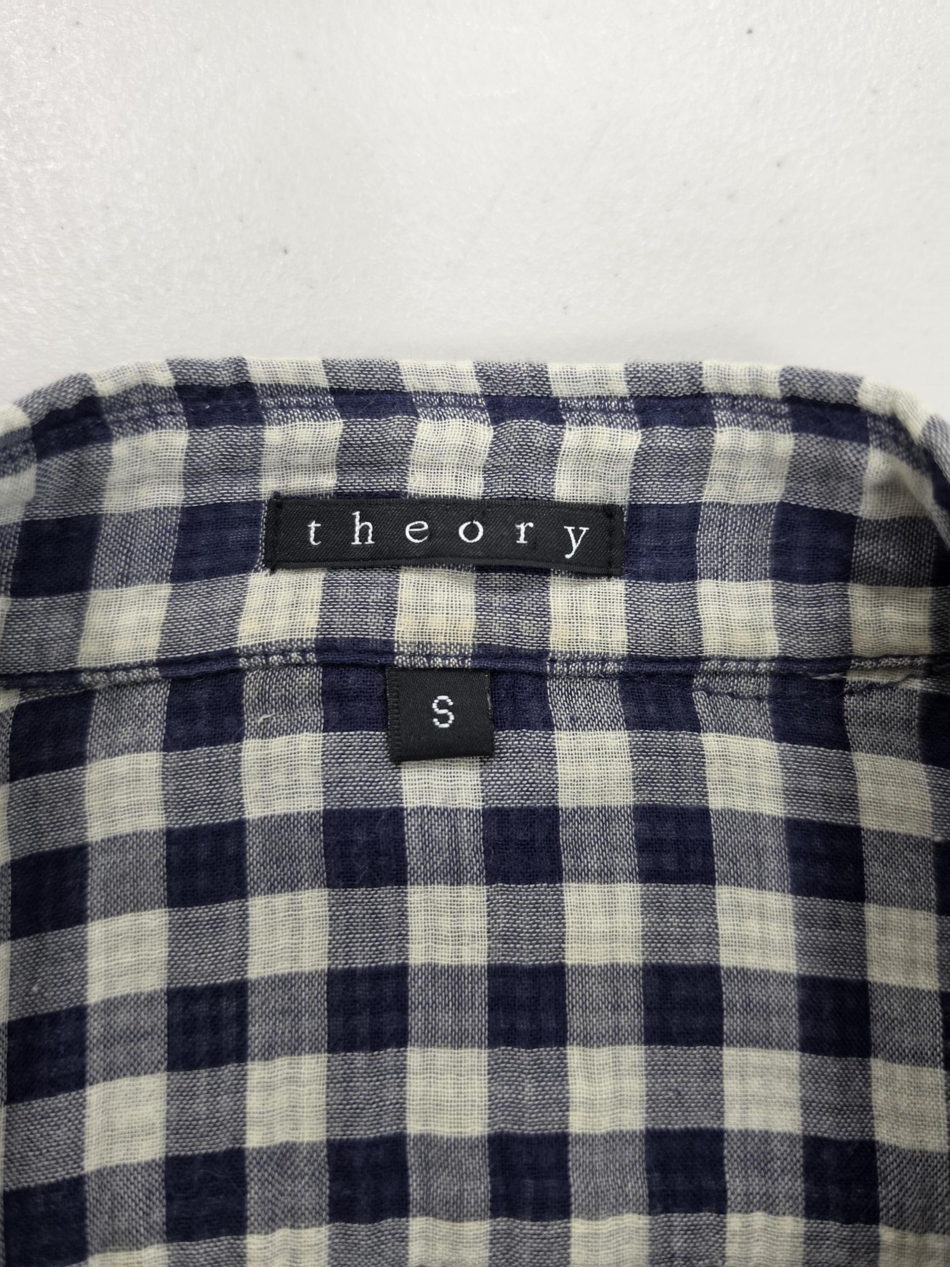 정품 띠어리 THEORY 체크 남방