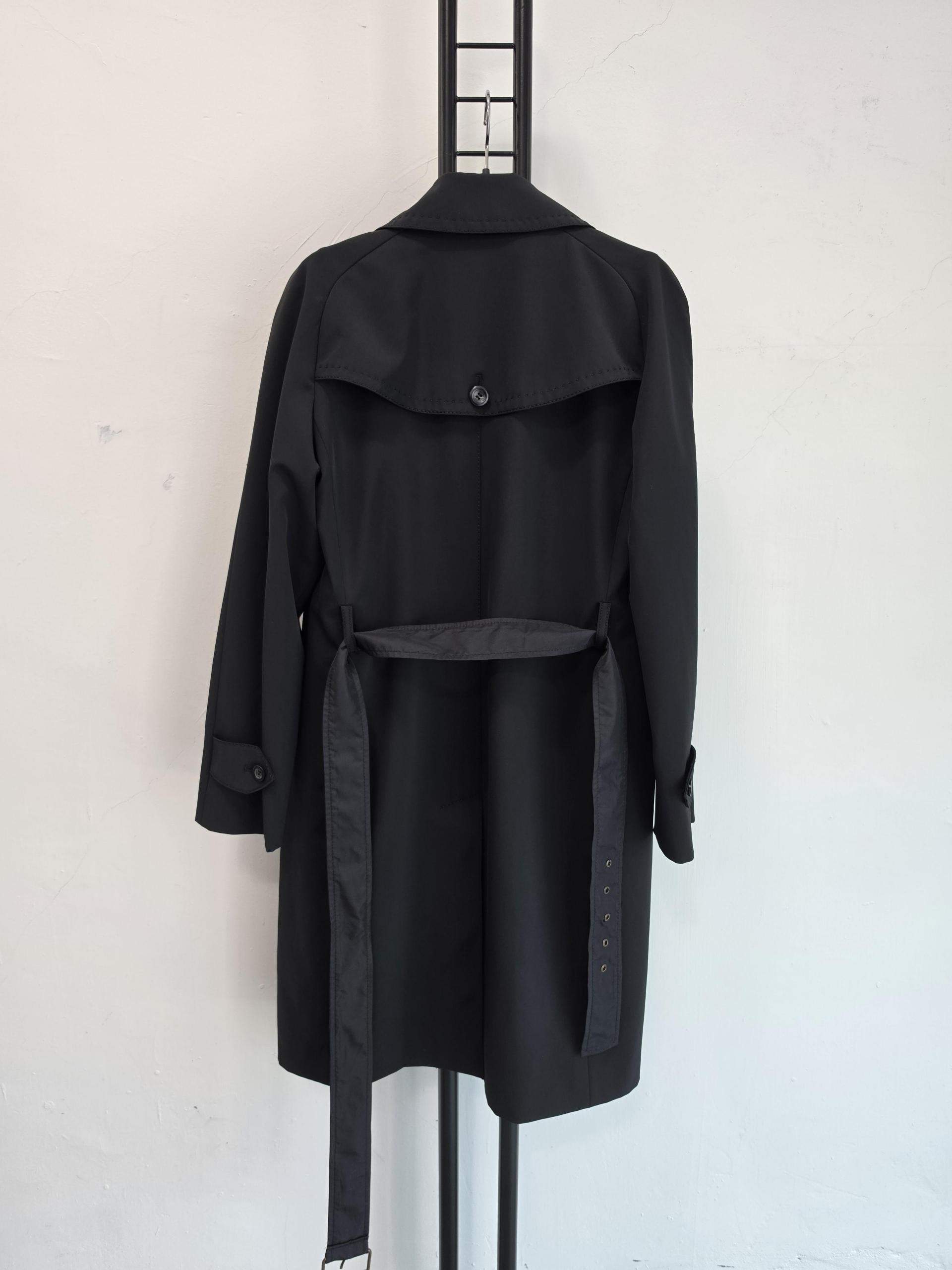 정품 막스마라 Max Mara 검정 트렌치 코트