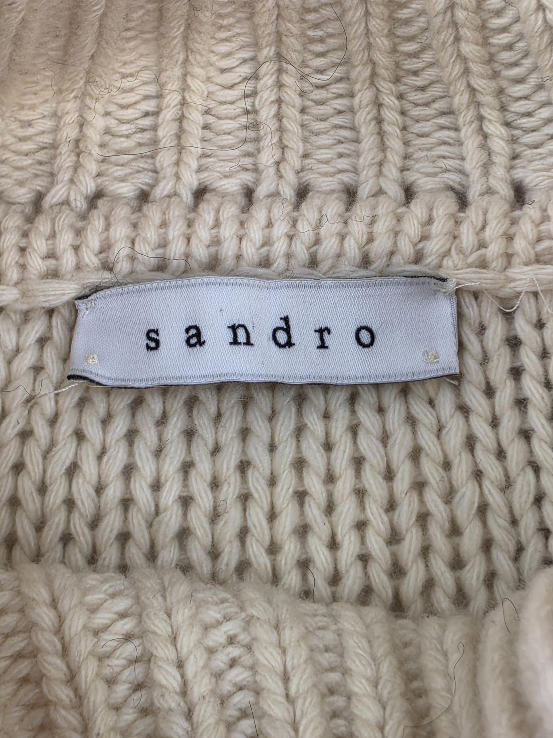 정품 산드로 SANDRO 터틀넥 스웨터 아이보리
