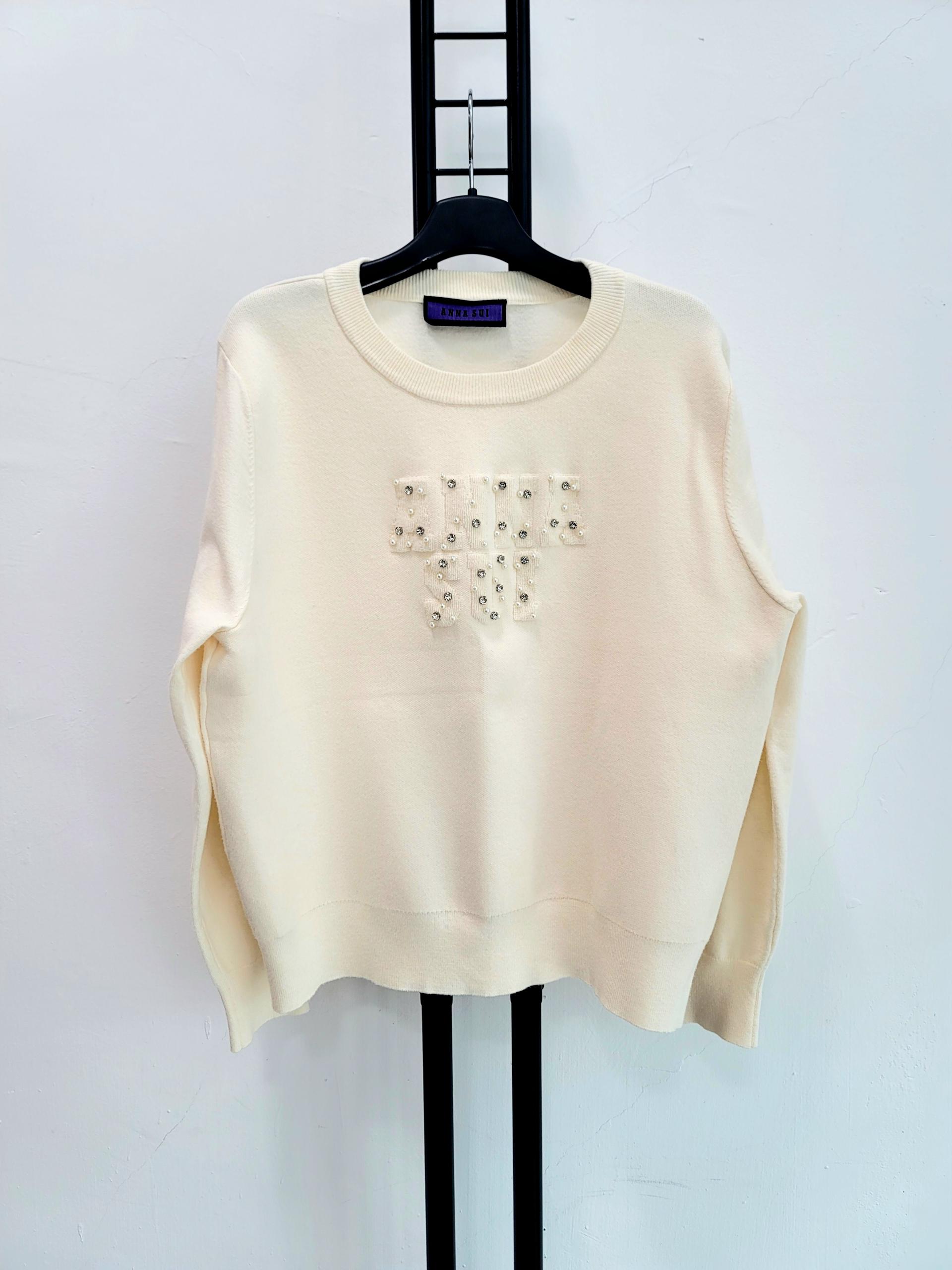 정품 안나수이 ANNA SUI 아이보리 니트