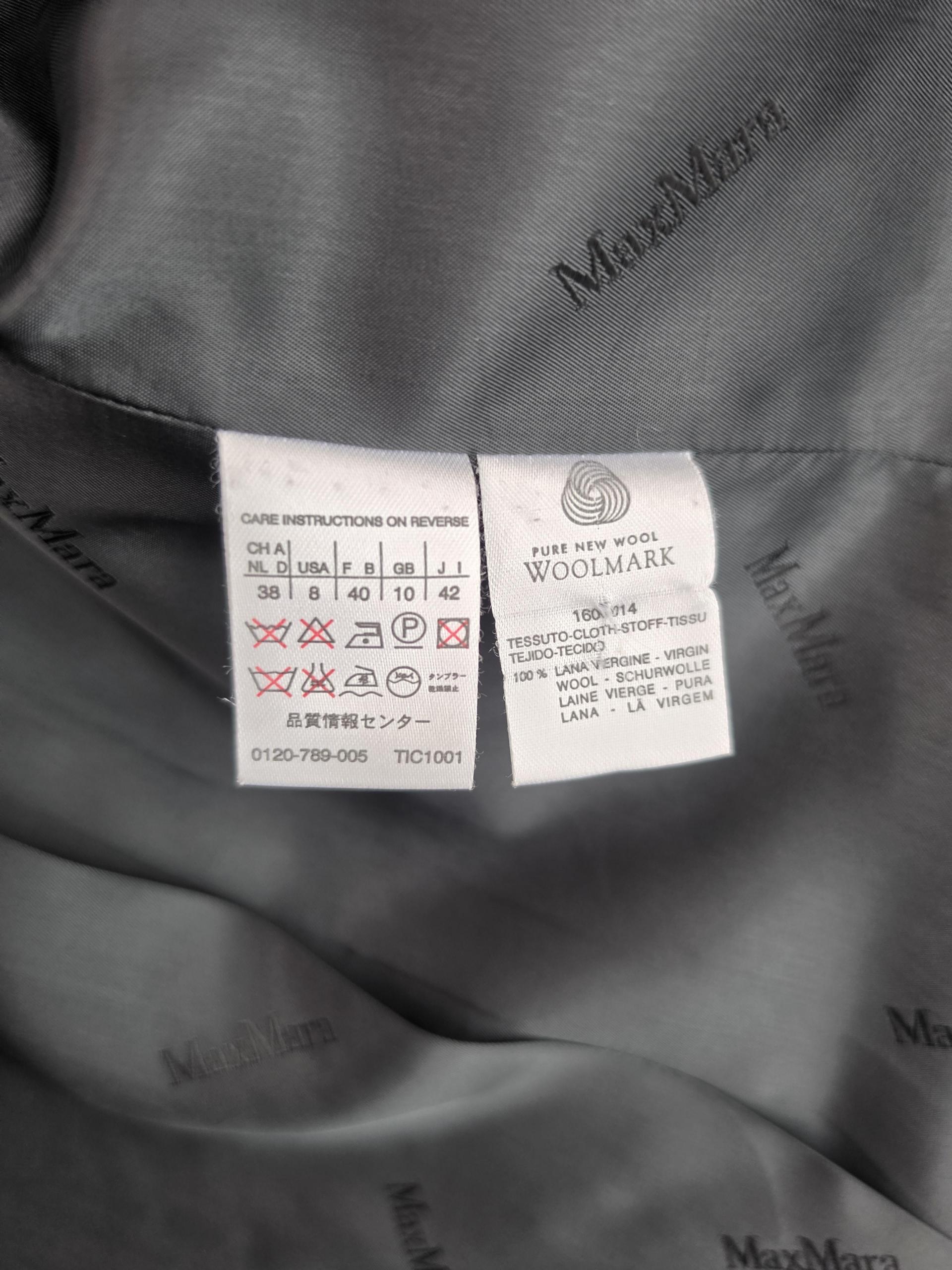 정품 막스마라 MaxMara 코트 여성용 챠콜 그레이