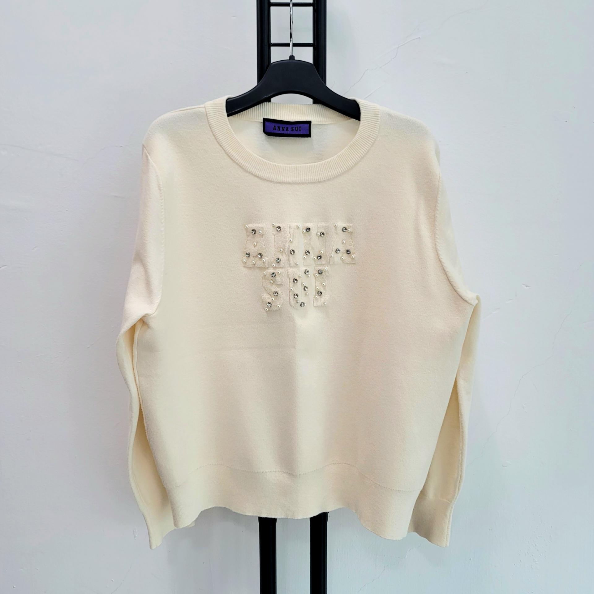 정품 안나수이 ANNA SUI 아이보리 니트