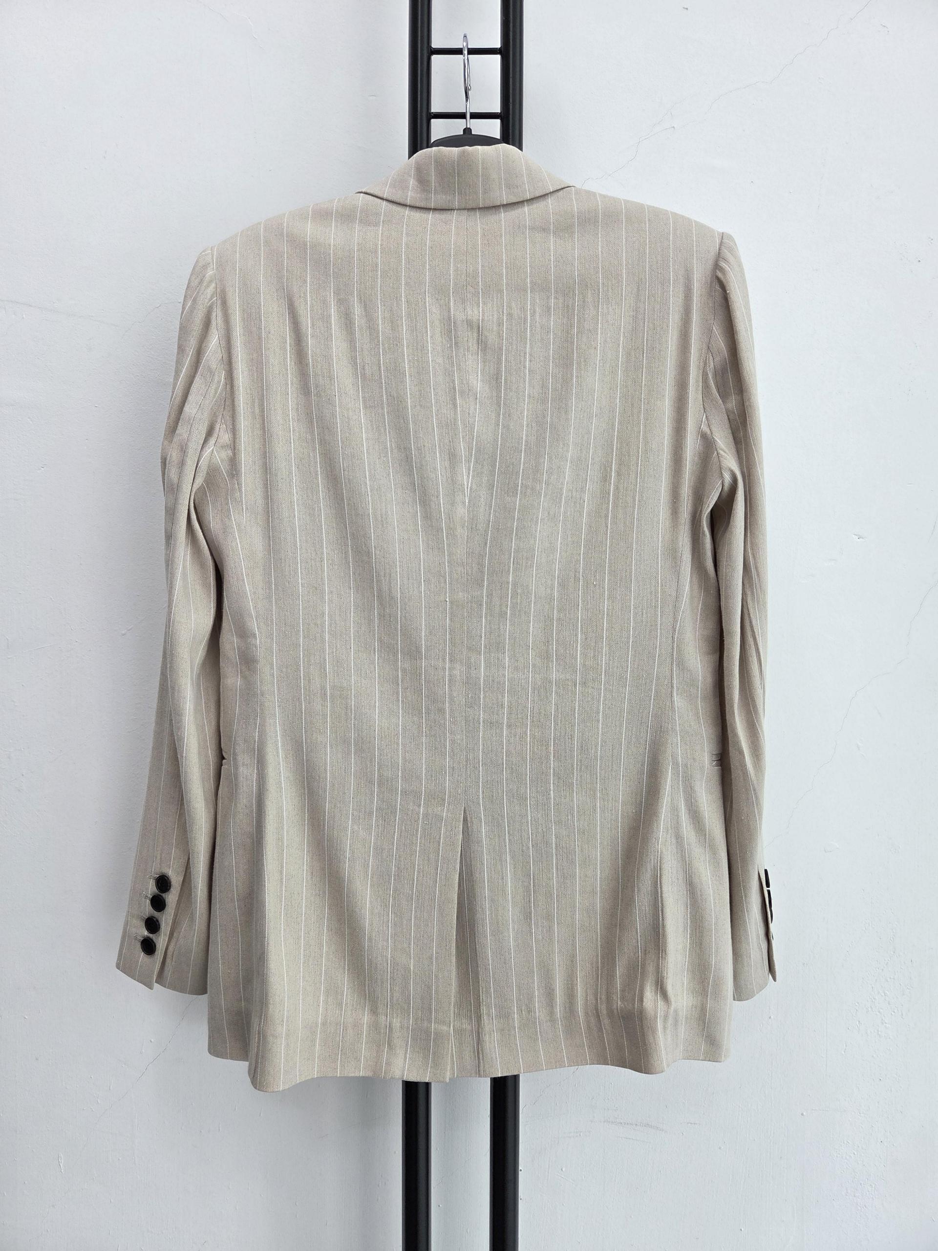 정품 클럽모나코 CLUB MONACO 스트라이프 린넨 자켓