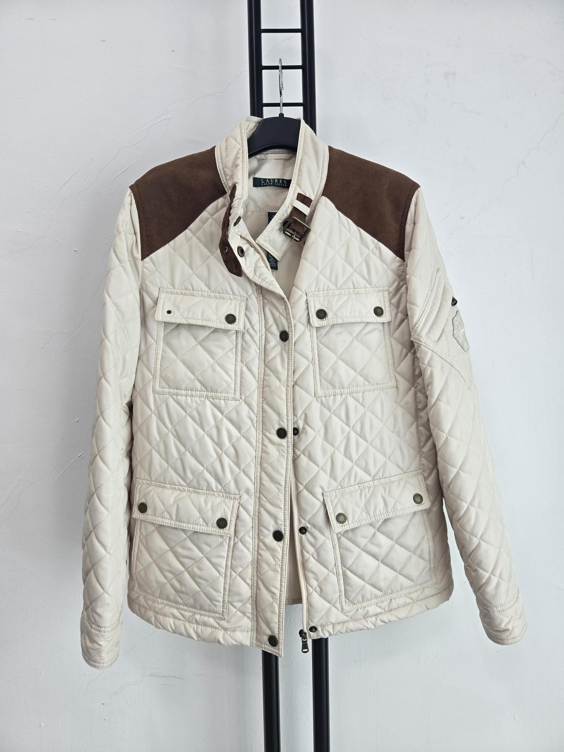 정품 랄프로렌 RALPH LAUREN 퀼팅 자켓 베이지