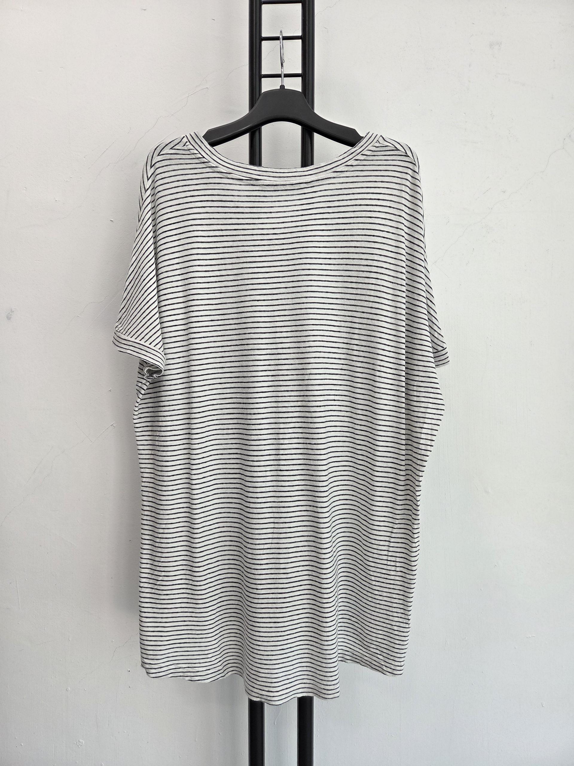 정품 올세인츠 ALLSAINTS 스트라이프 브이넥 티셔츠