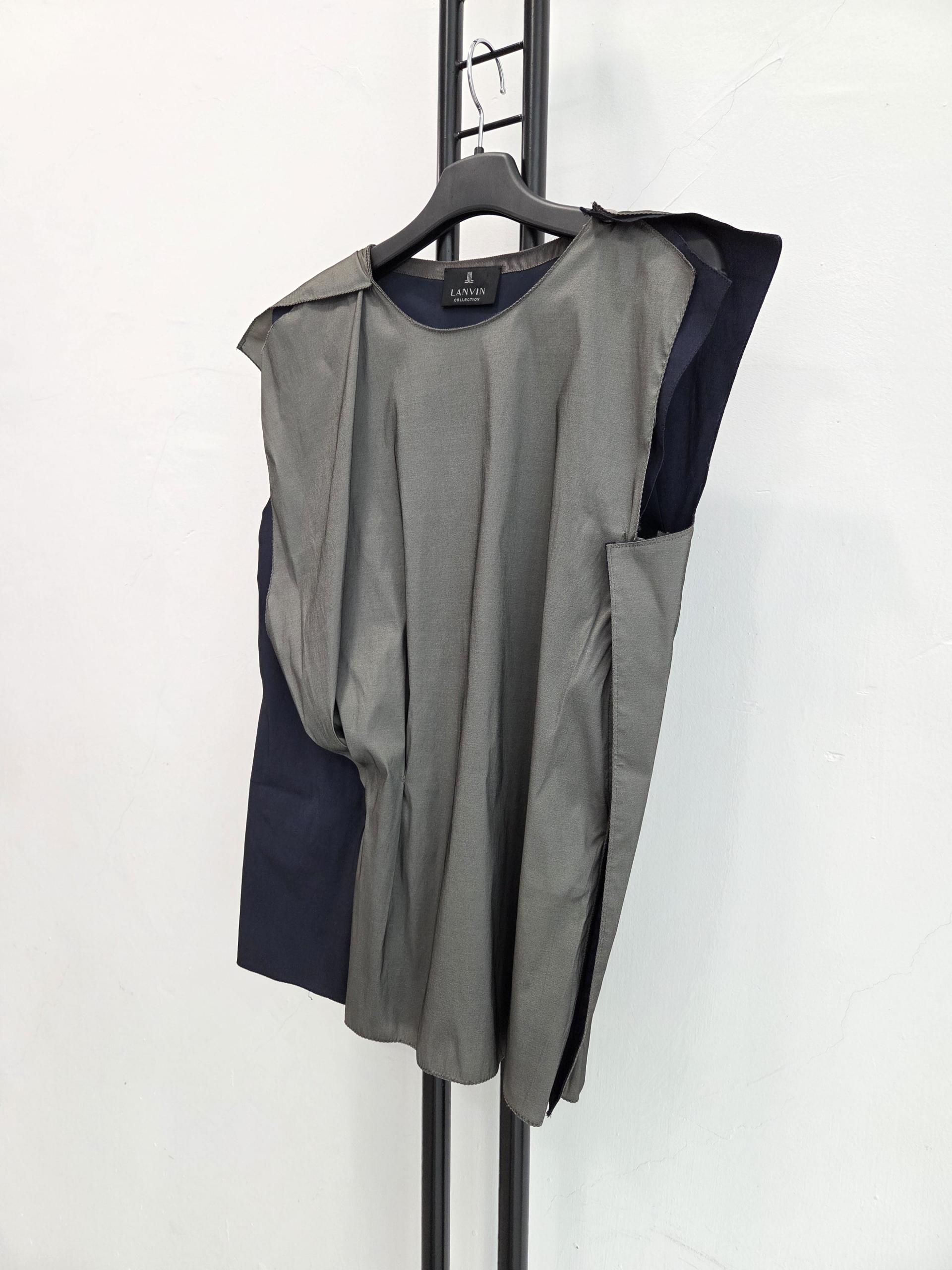 정품 랑방 LANVIN 언발란스 블라우스