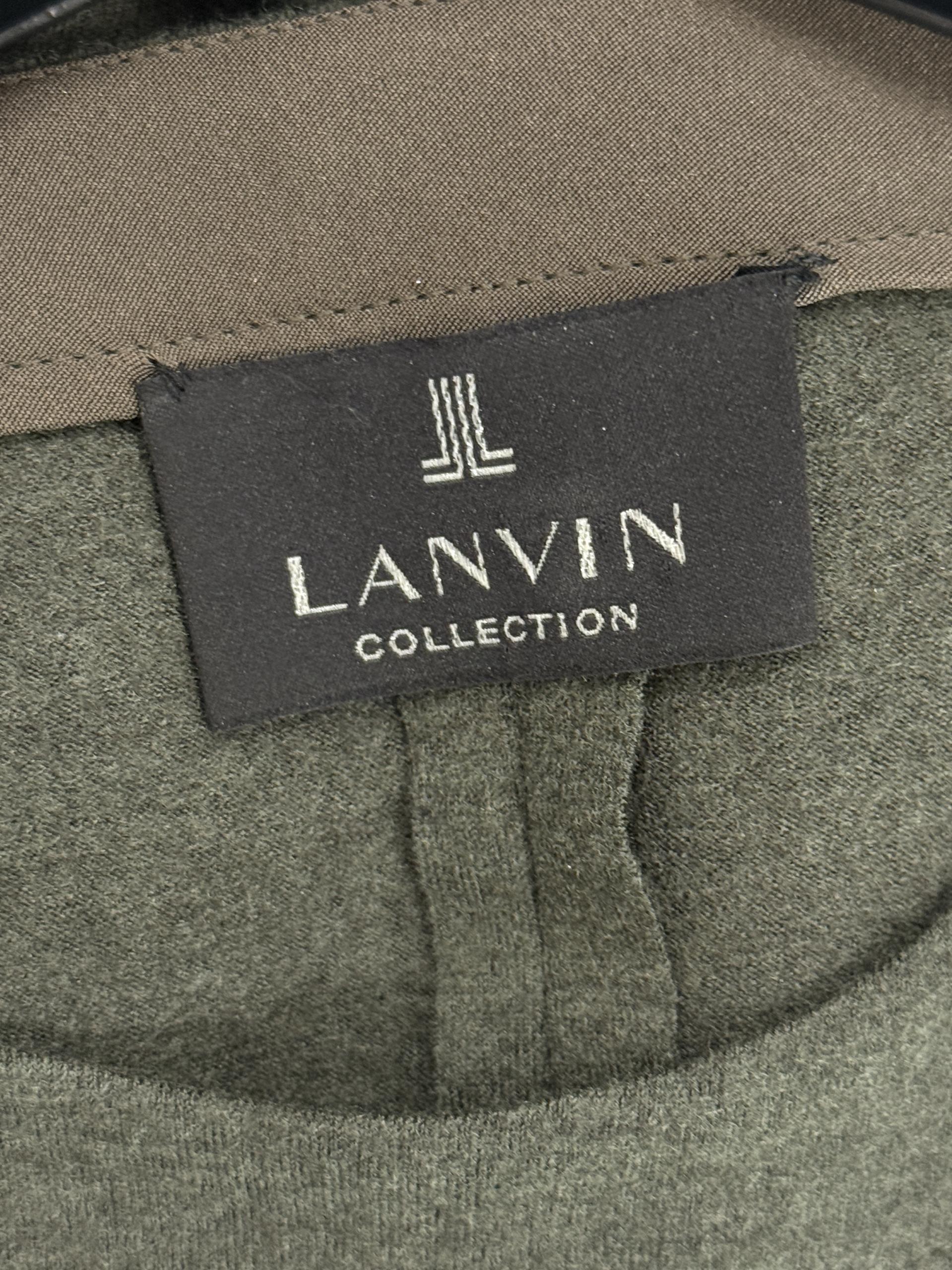 정품 랑방 LANVIN 그린 배색티
