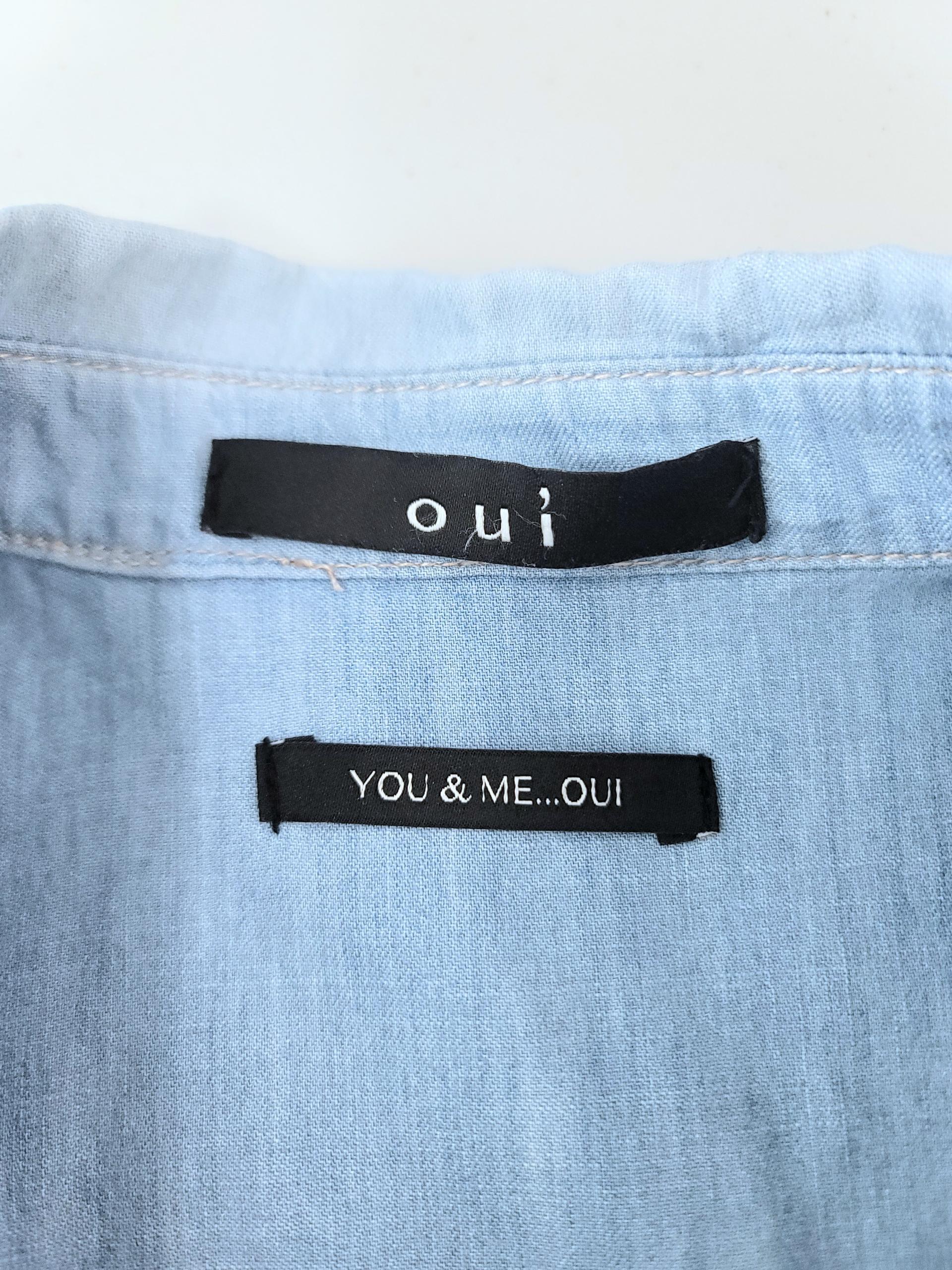 정품 오위 OUI 데님 셔츠 청색