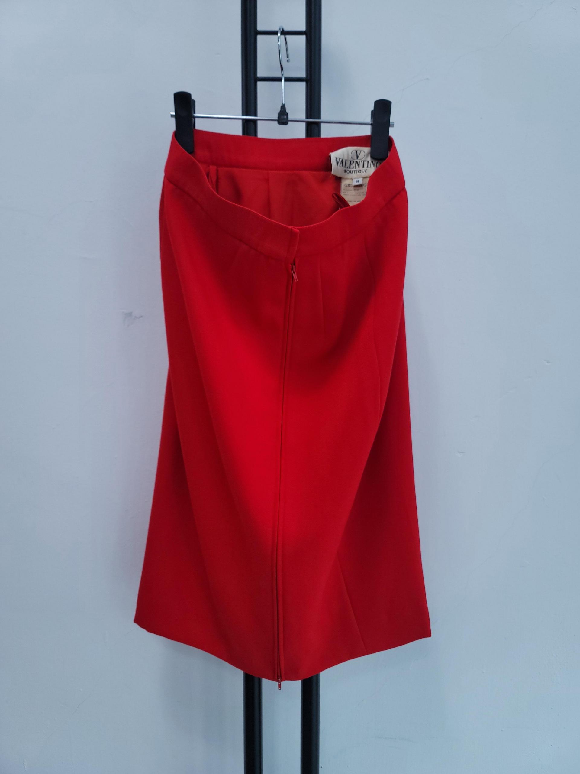 정품 발렌티노 부티크 VALENTINO 레드 스커트