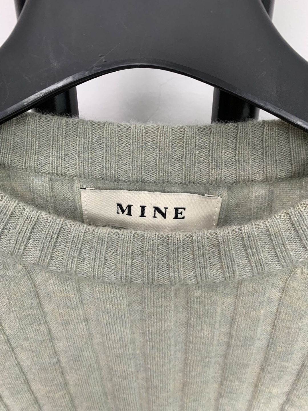 정품 마인 MINE 골지 니트 스웨터 라이트 그린