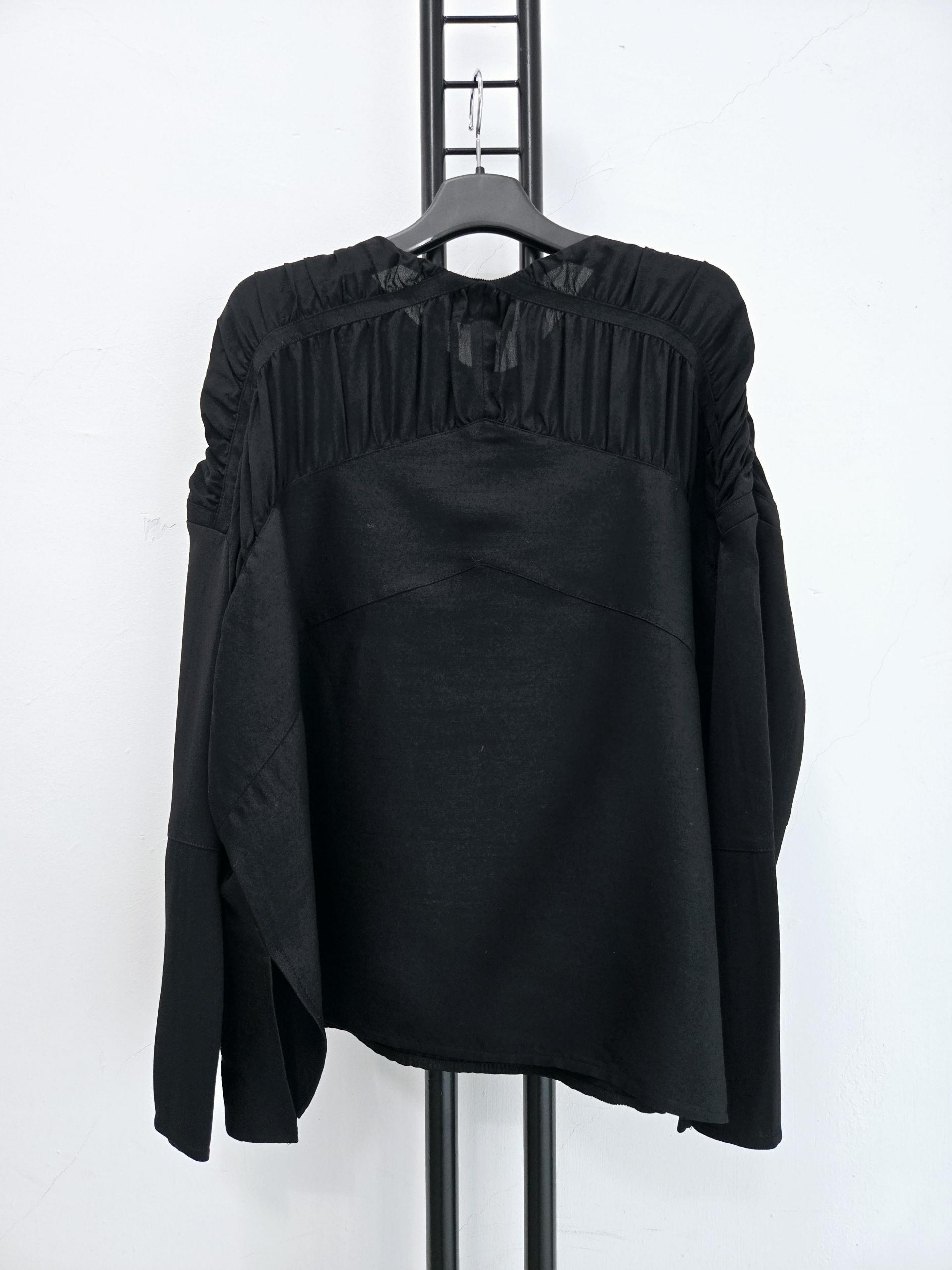 정품 랑방 LANVIN 주름 블라우스 블랙