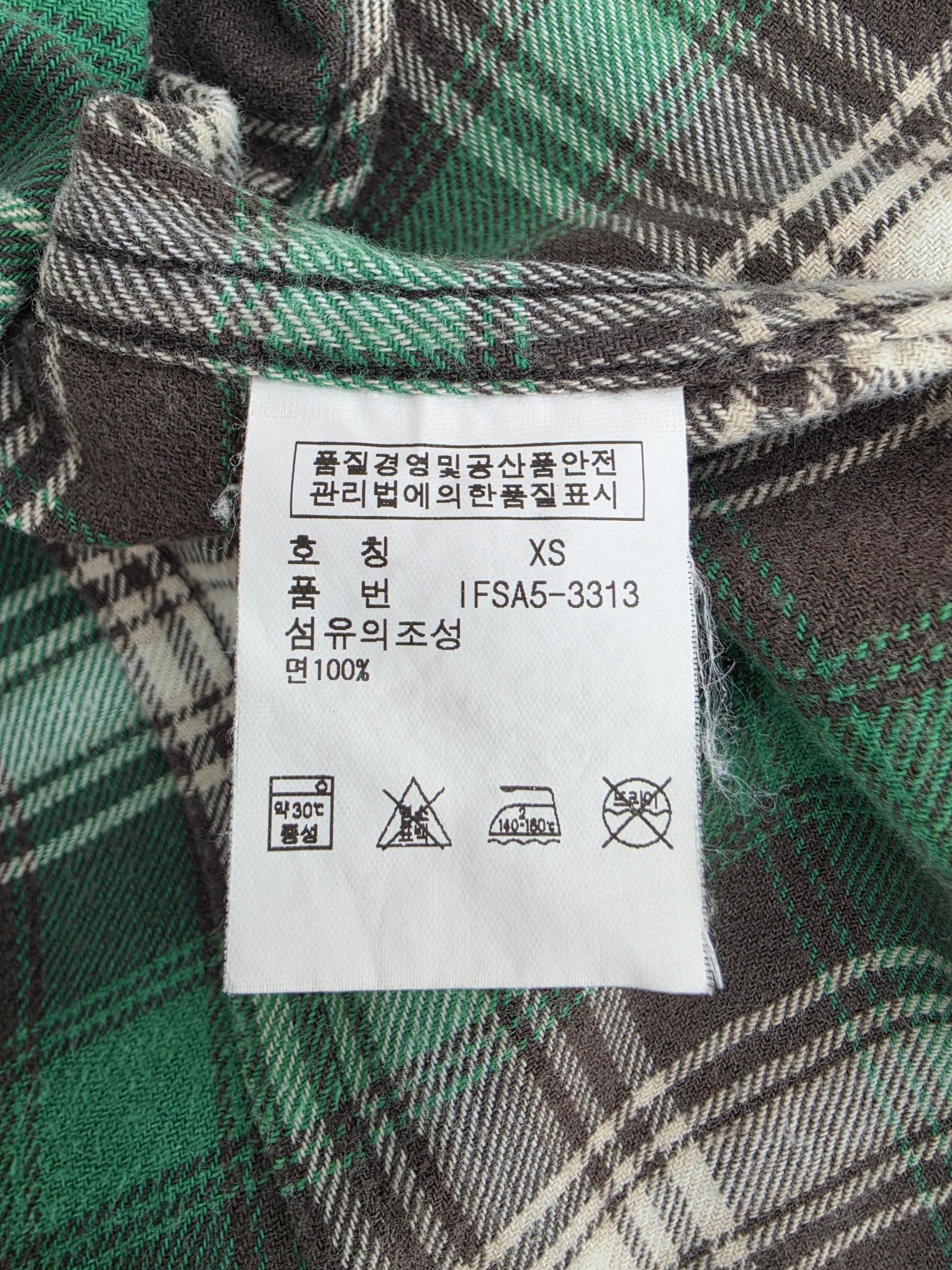 정품 폴로진스 POLO JEANSE 체크 셔츠 그린