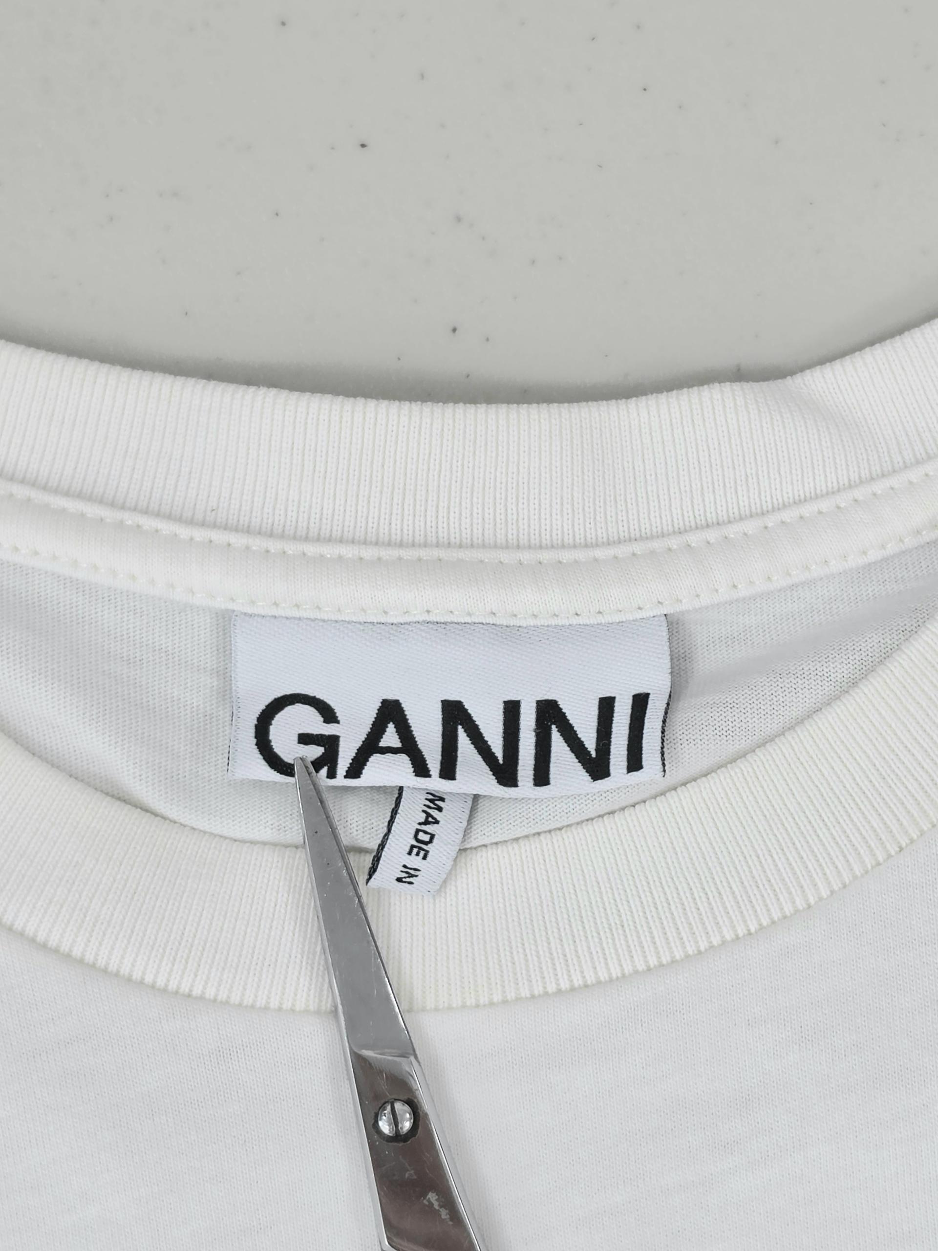 정품 가니 GANNI 반팔 티셔츠 화이트