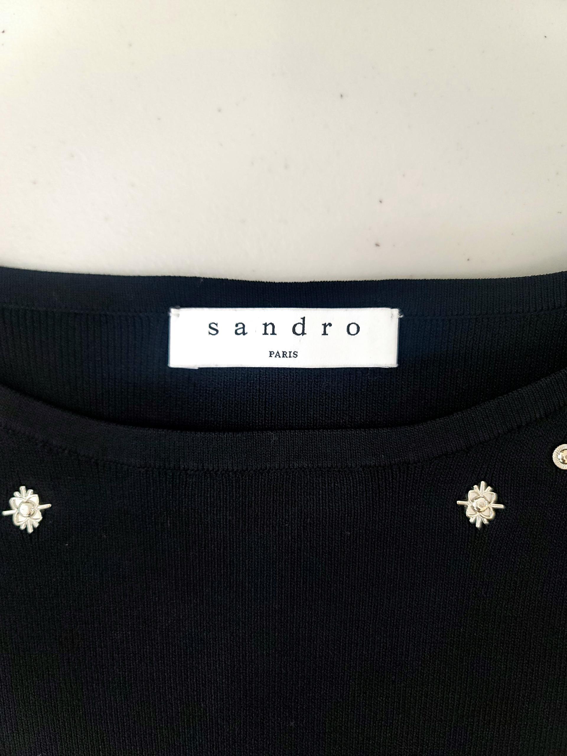 정품 산드로 SANDRO 블랙 니트