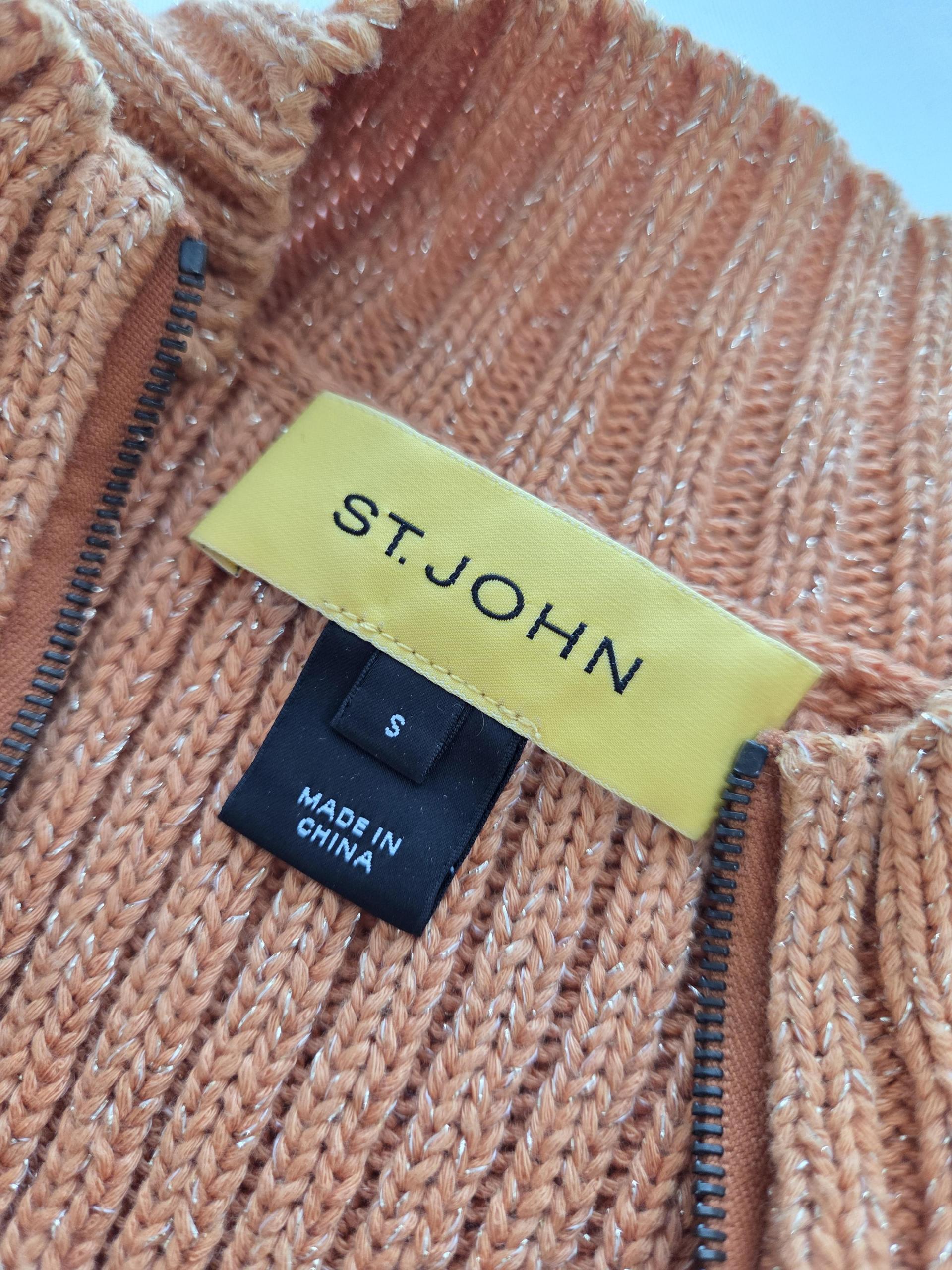정품 센존 ST.JOHN 니트 베스트 오렌지