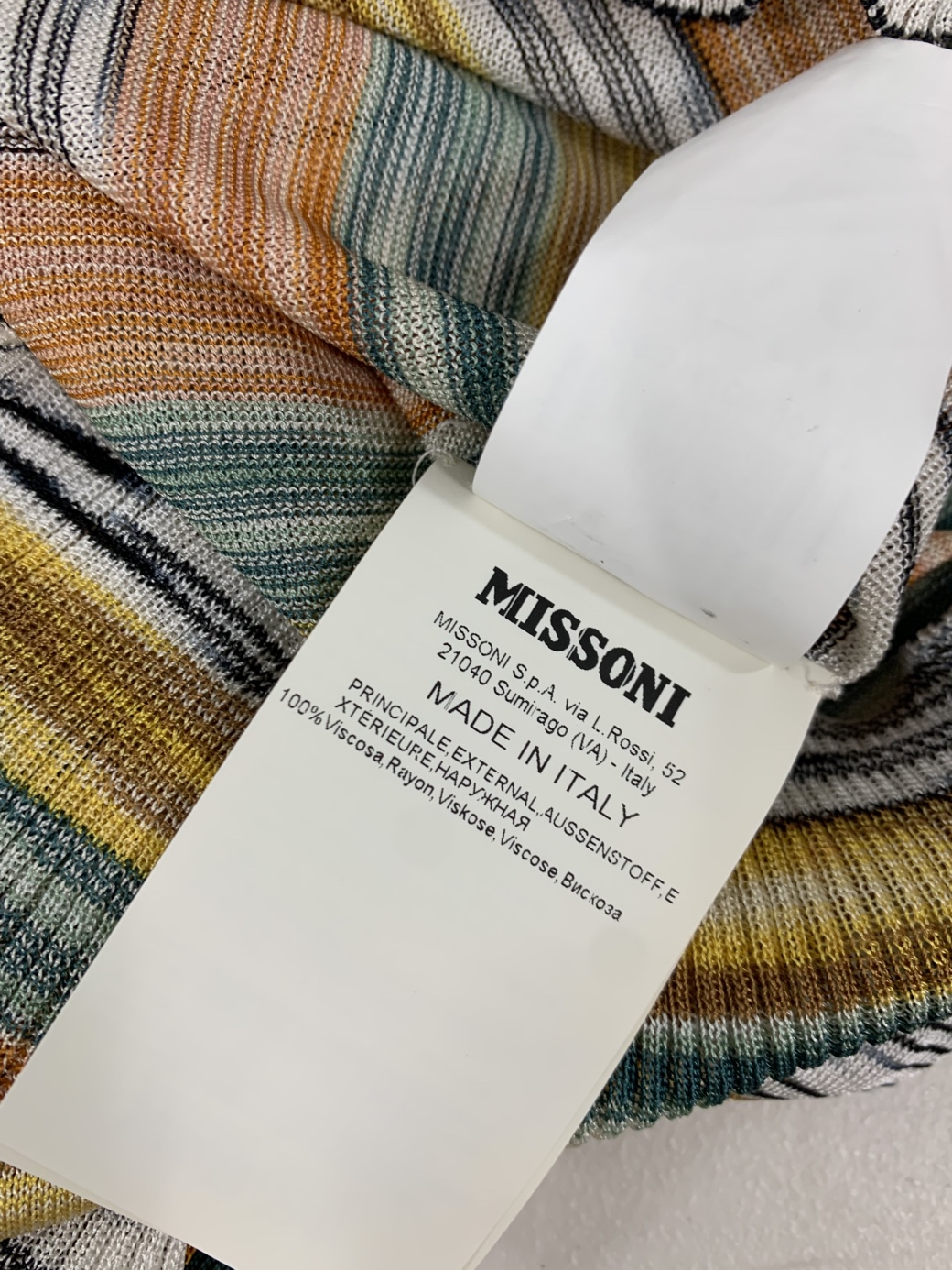 정품 미쏘니 MISSONI DAL1953 스트라이프 니트