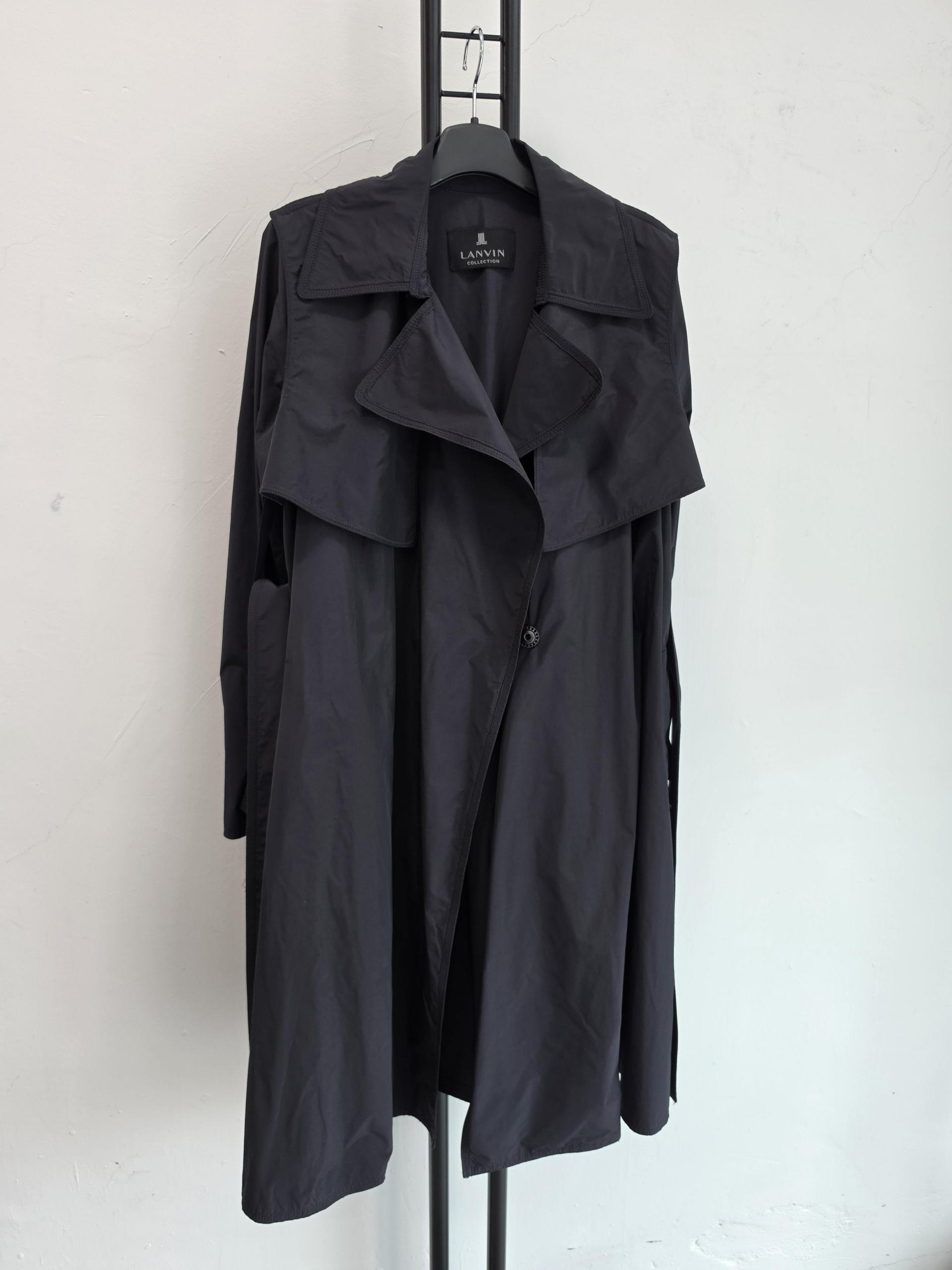 정품 랑방 LANVIN 블랙 트렌치코트