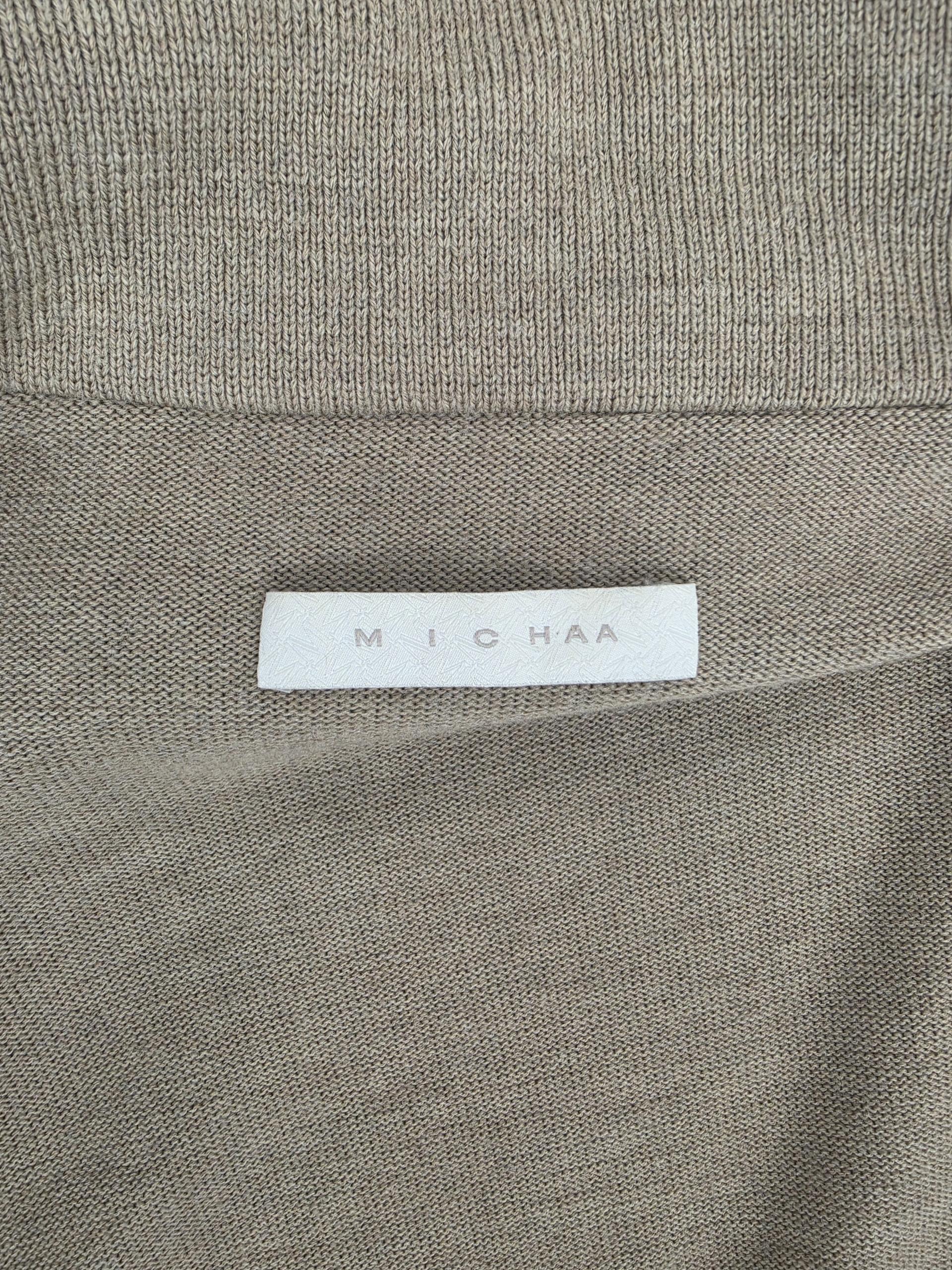 정품 미샤 MICHAA 후드집업 니트 베이지