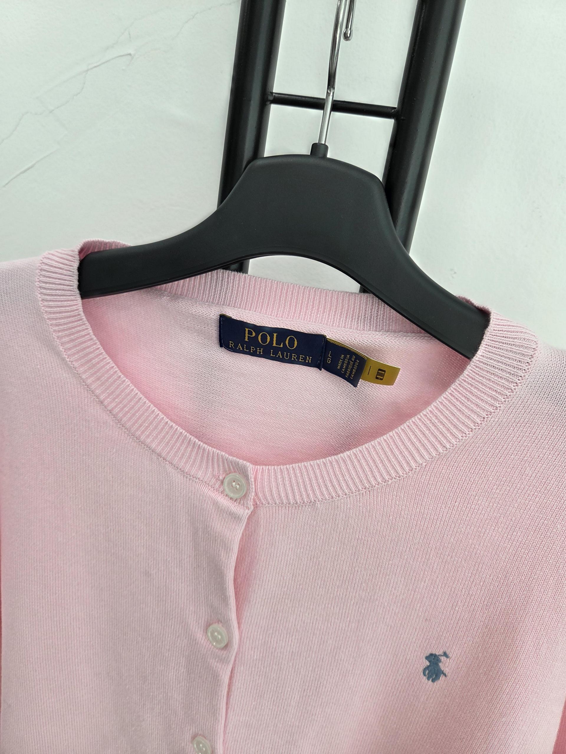 정품 폴로 랄프로렌 POLO RALPH LAUREN 핑크 가디건
