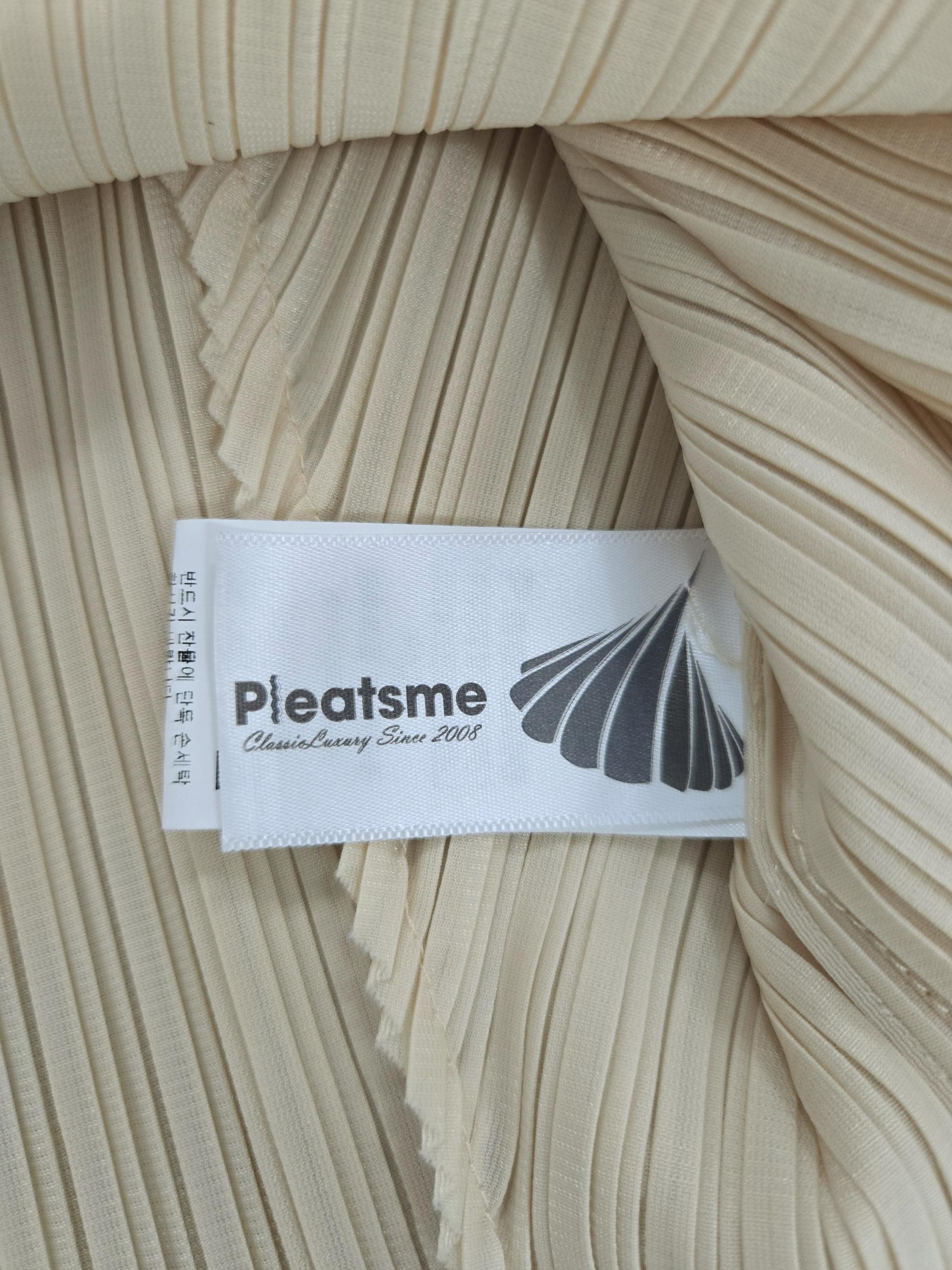 정품 플리츠미 PLEATSME 브이넥 블라우스