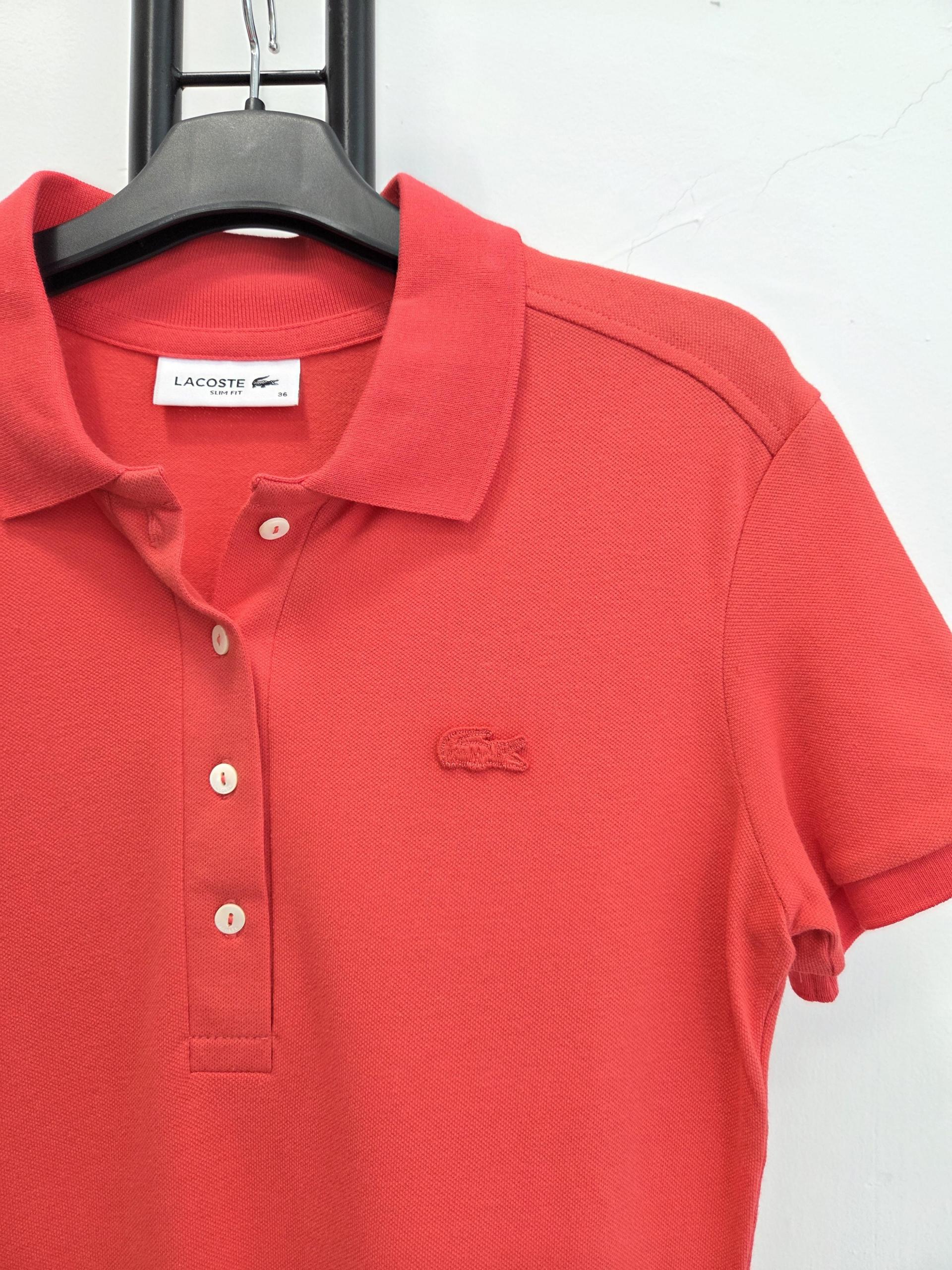정품 라코스테 LACOSTE 레드 원피스