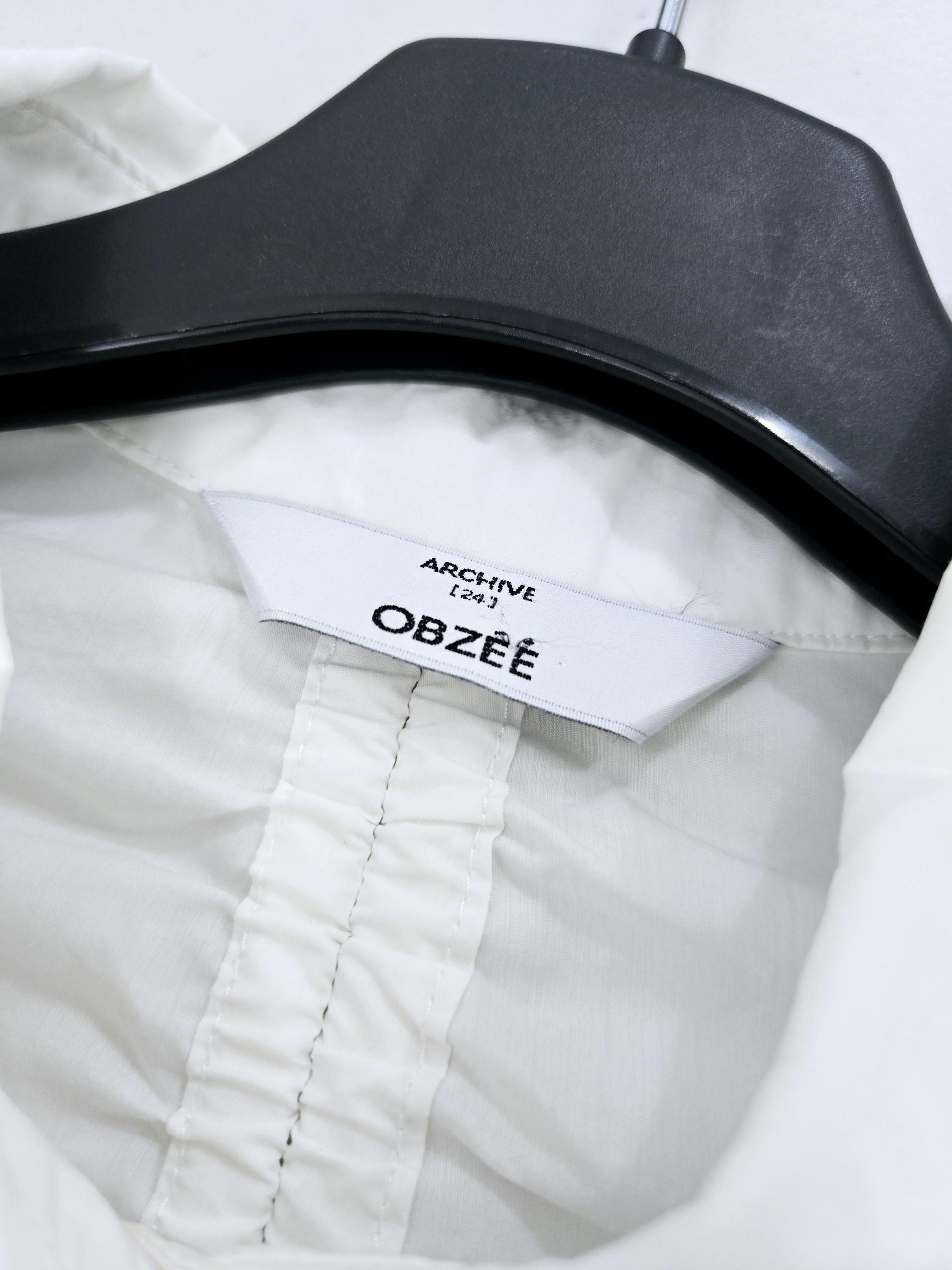 정품 오브제 OBZEE 소매 리본포인트 셔츠