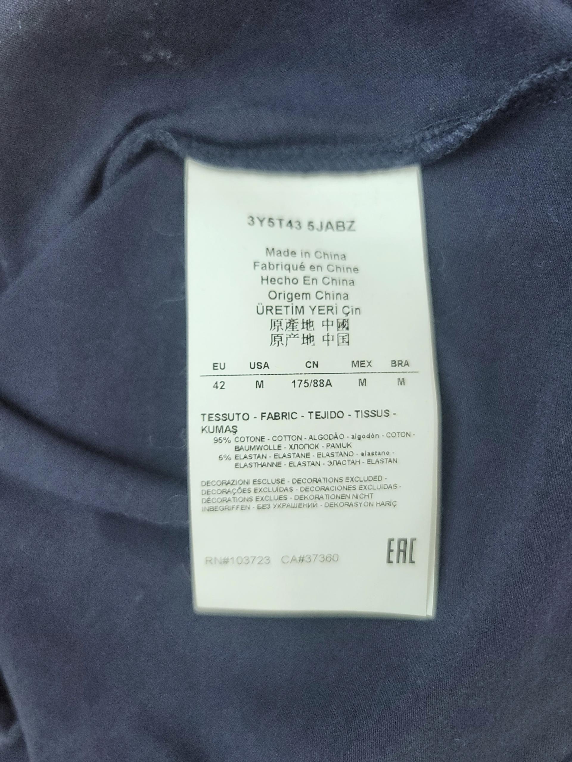 정품 아르마니진 ARMANI JEANS 네이비 반팔 티셔츠 여성