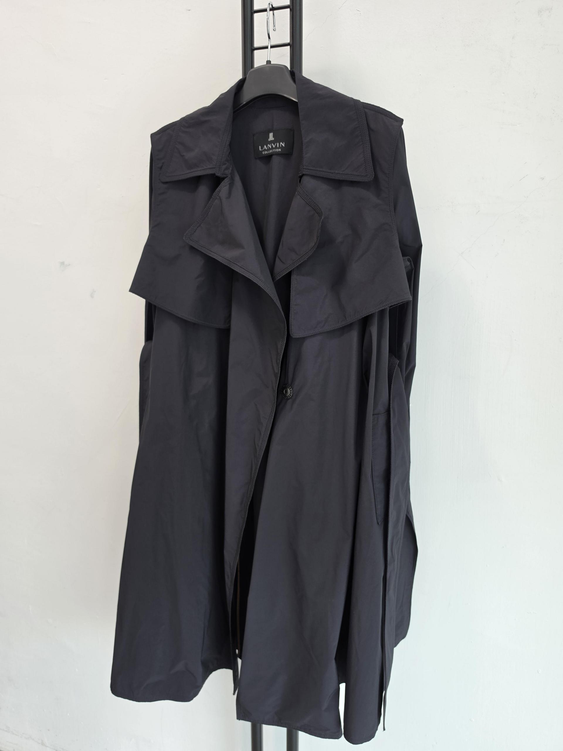 정품 랑방 LANVIN 블랙 트렌치코트