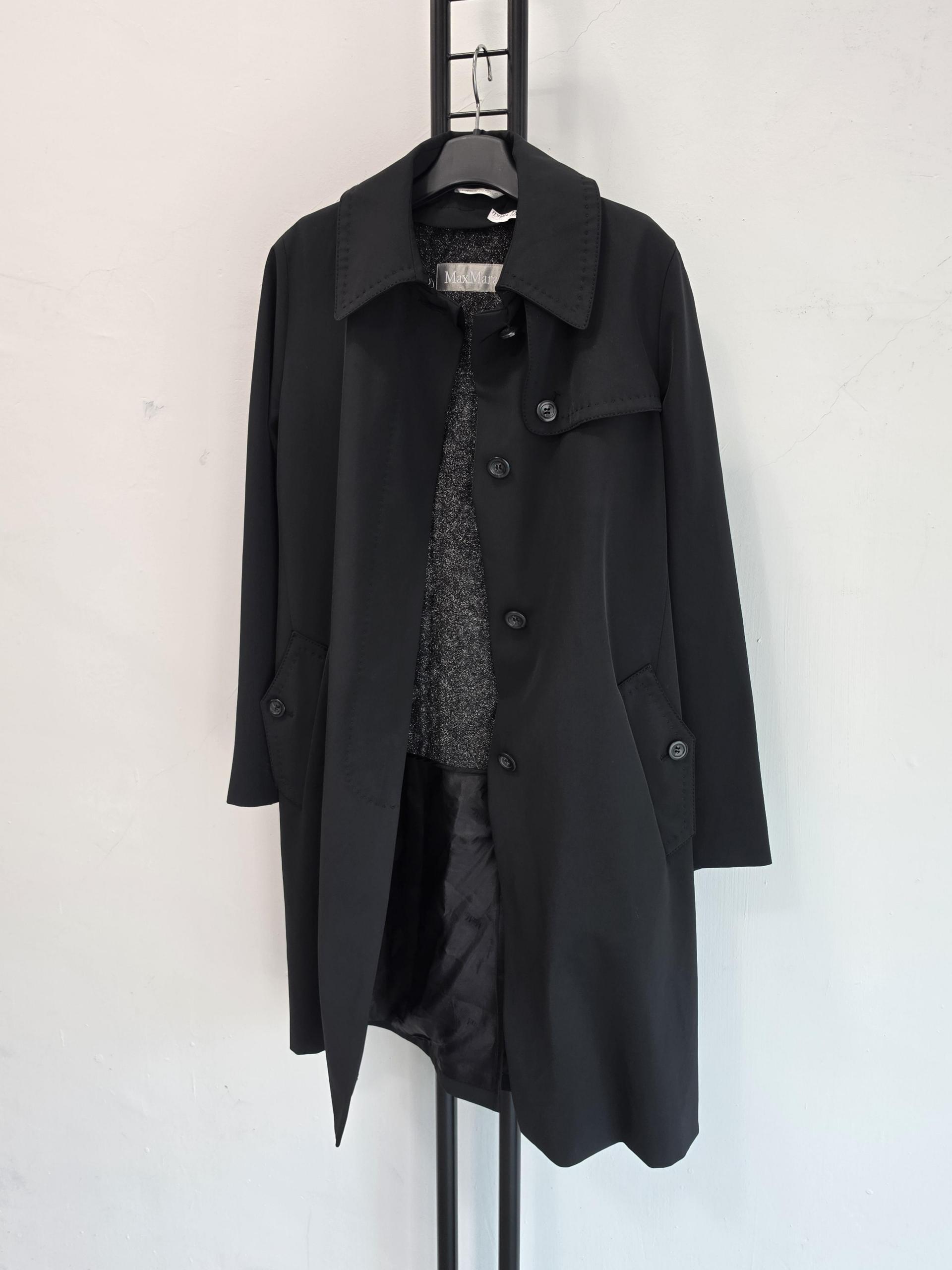 정품 막스마라 Max Mara 검정 트렌치 코트