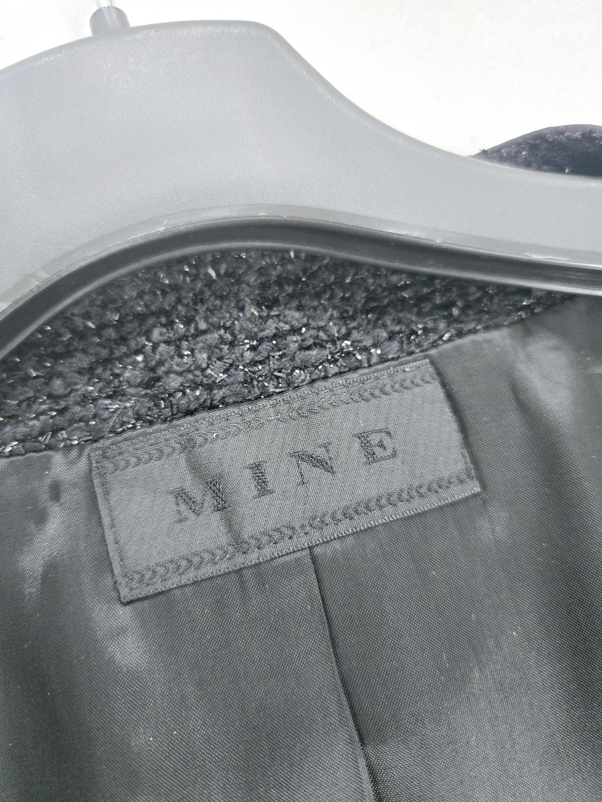정품 마인 MINE 블랙 트위드 자켓
