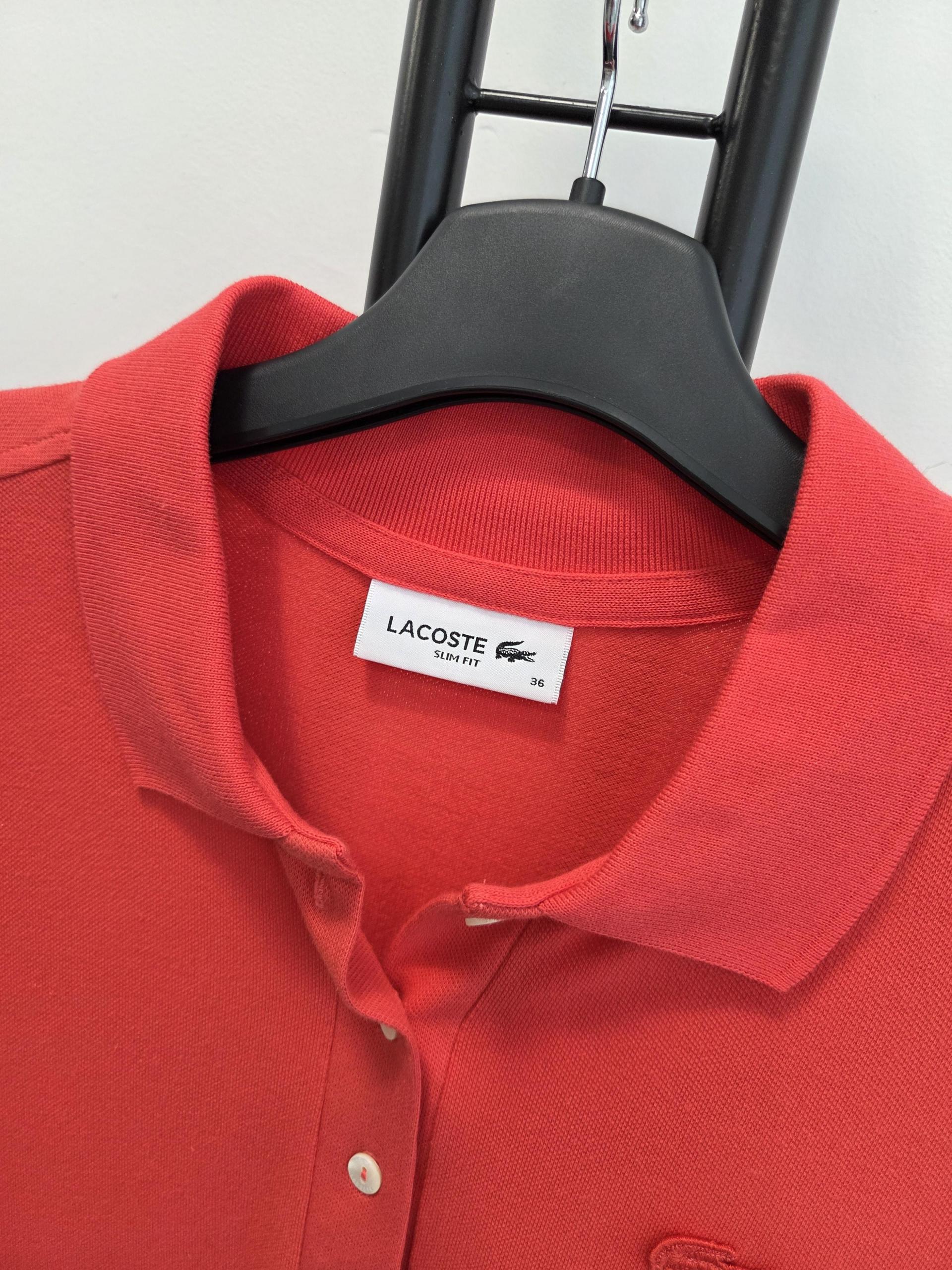 정품 라코스테 LACOSTE 레드 원피스
