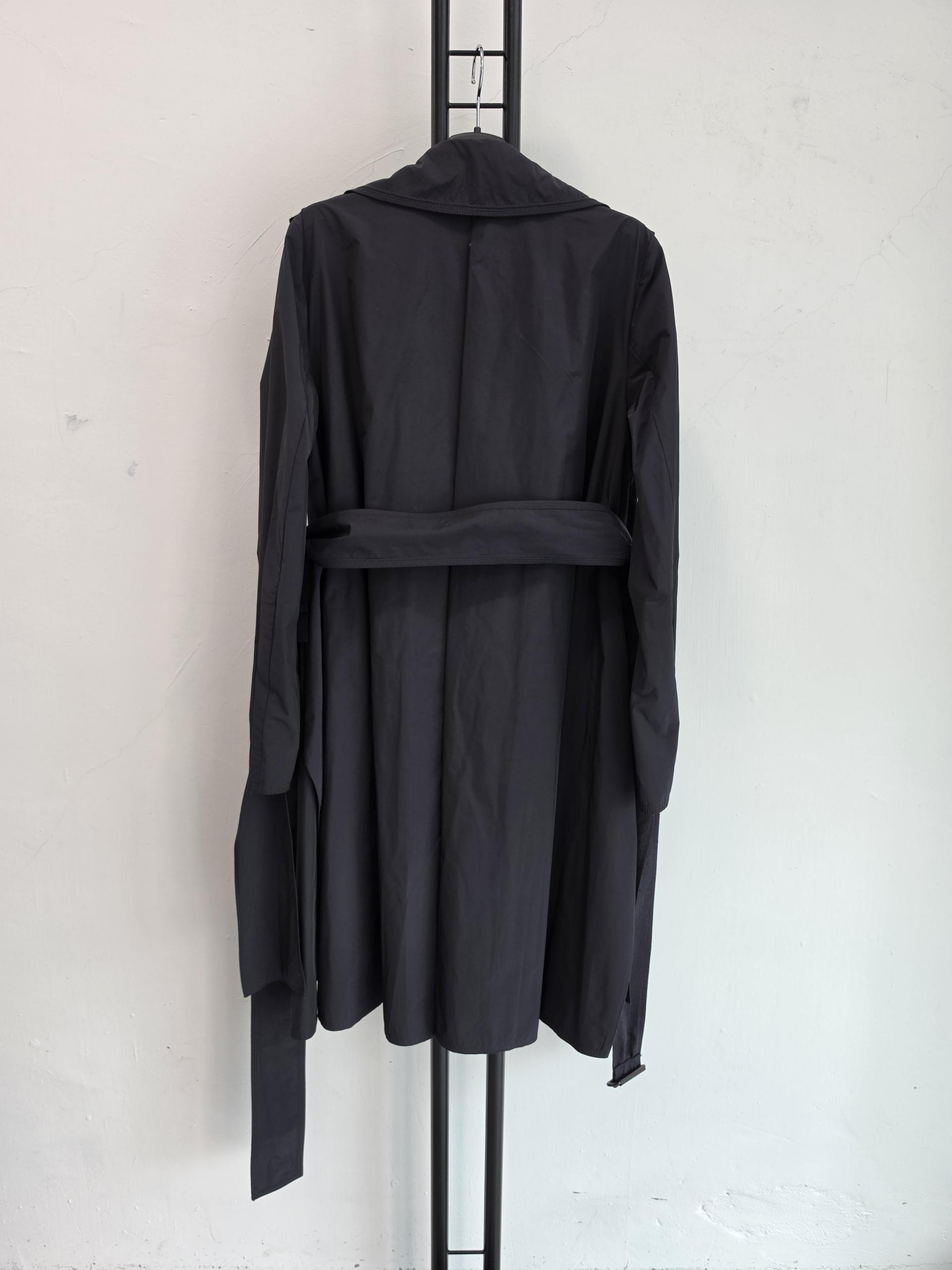 정품 랑방 LANVIN 블랙 트렌치코트