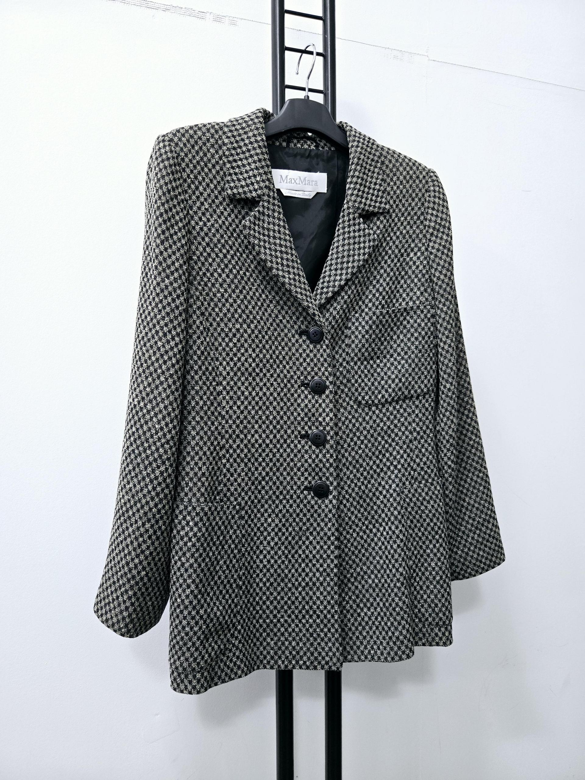 정품 막스마라 MAXMARA 모 90% 체크 자켓