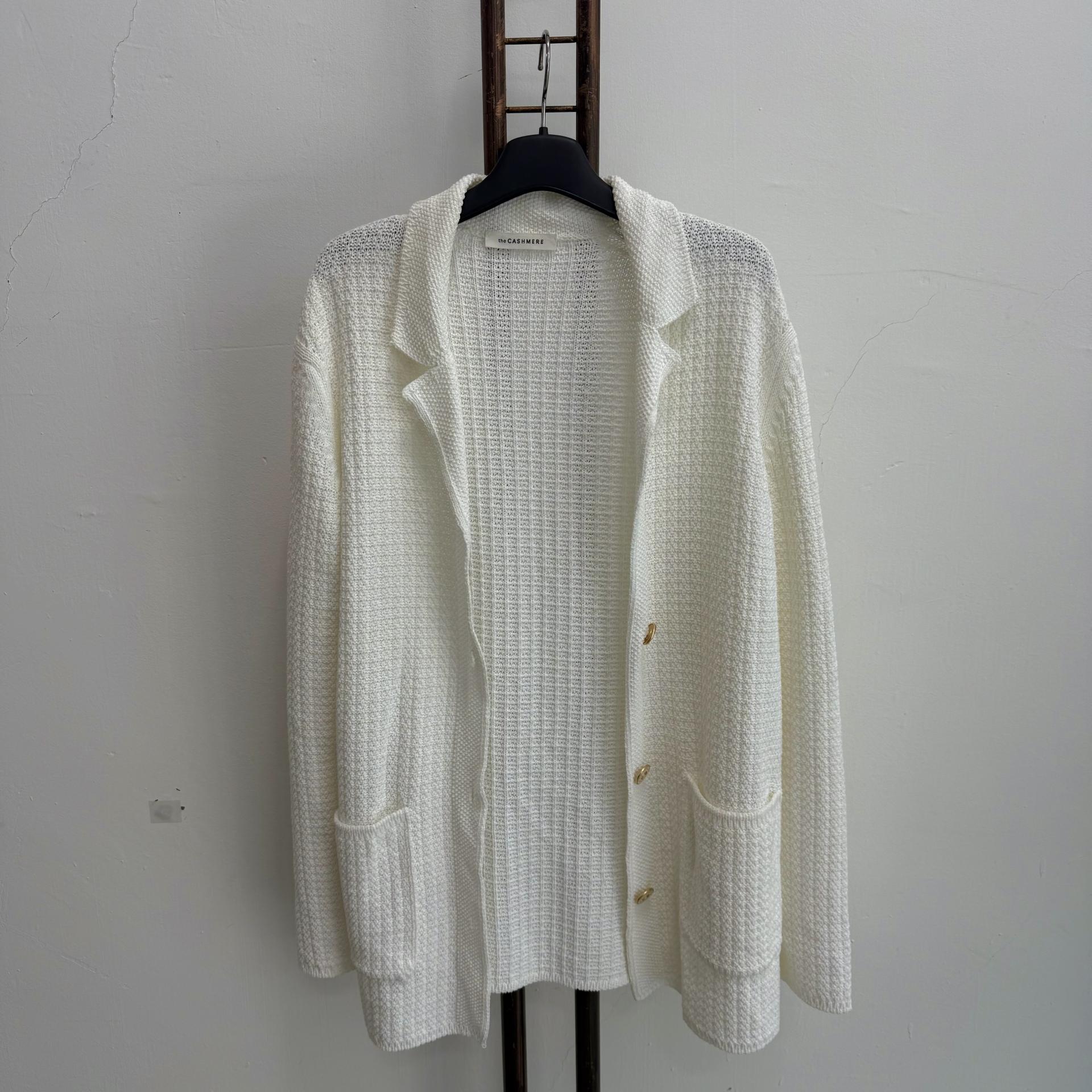 정품 더 케시미어 the CASHMERE 캐시미어 화이트 가디건