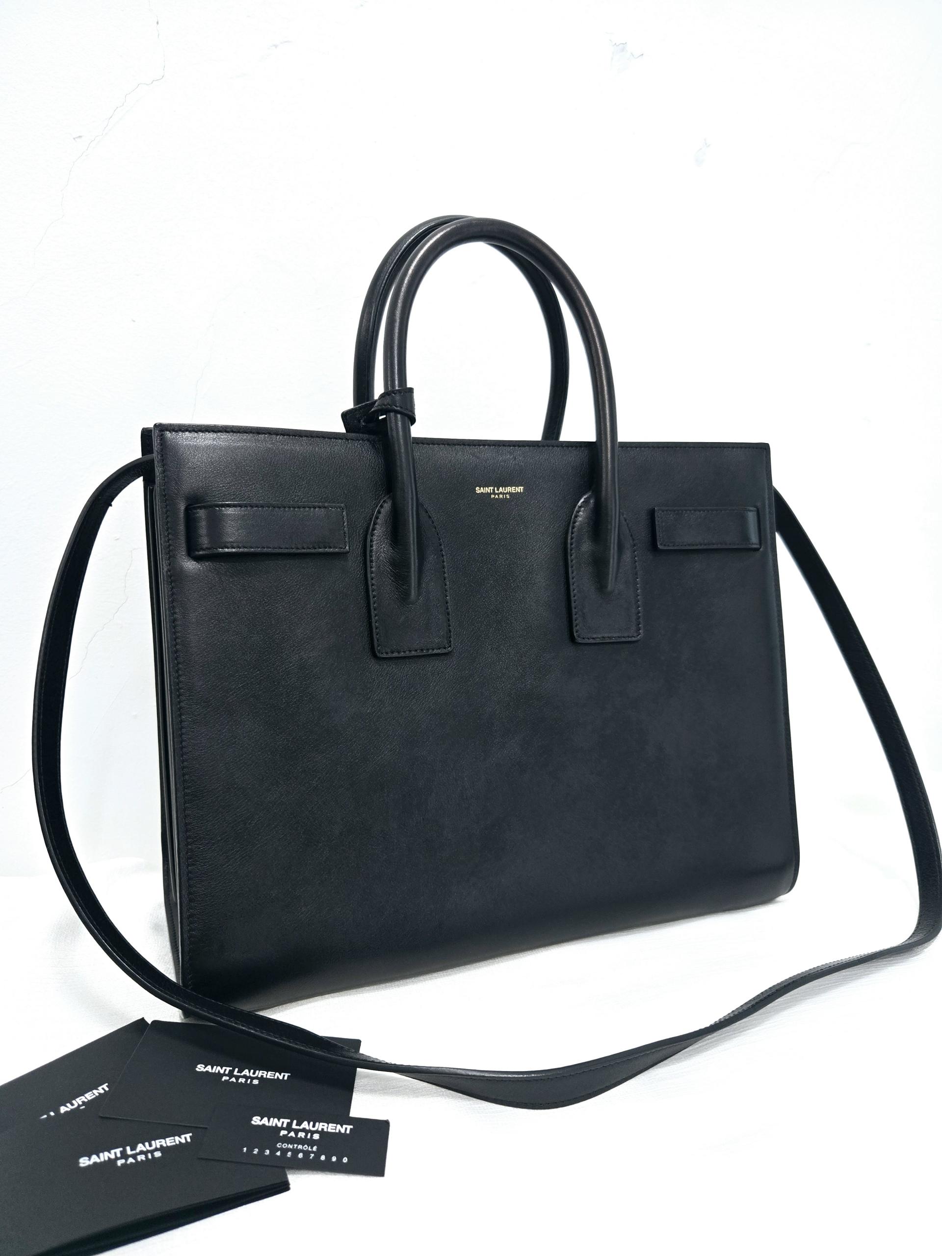 정품 생로랑 SAINT LAURENT 삭 드쥬르 블랙 토트백 숄더백