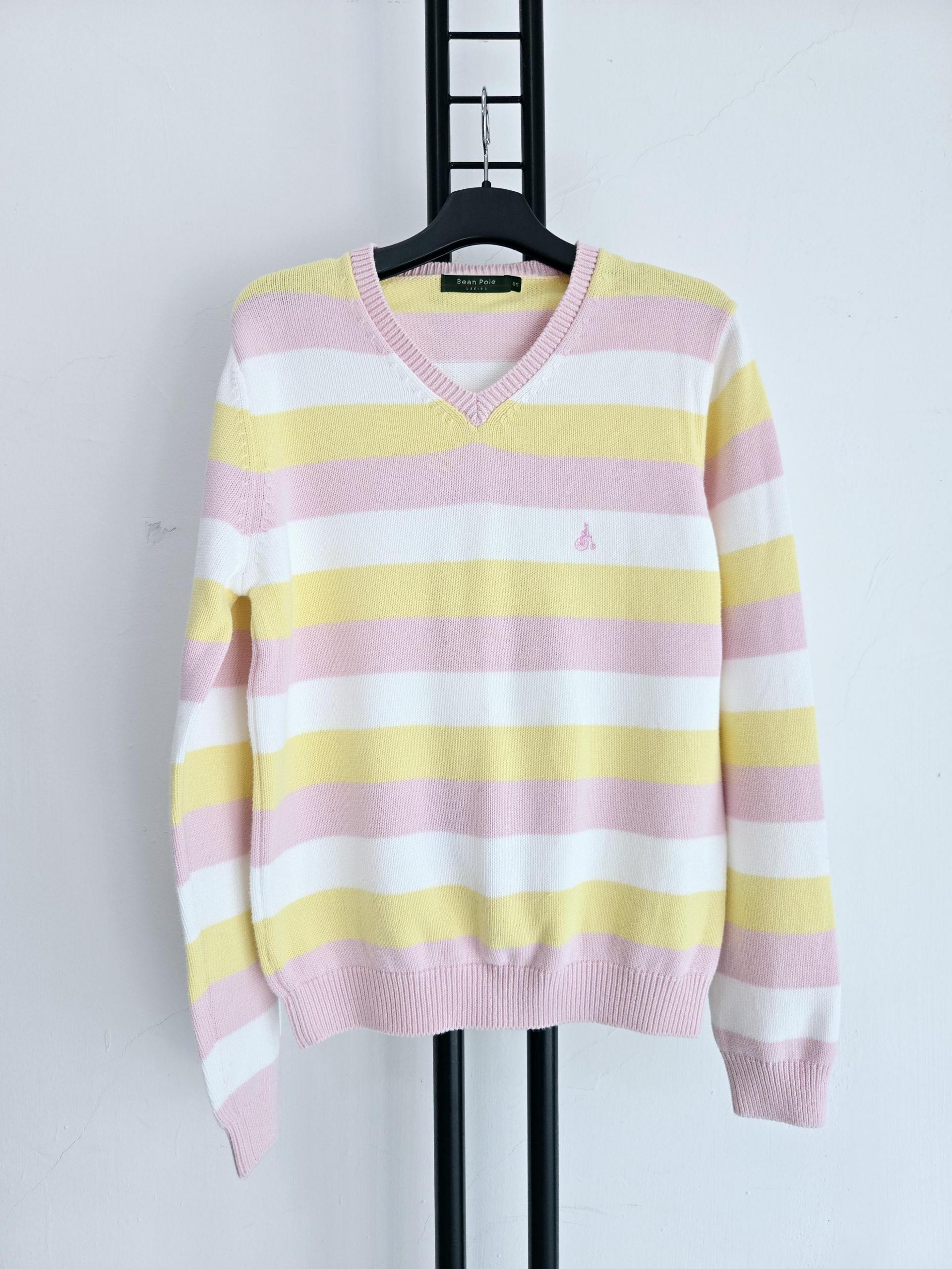 정품 빈폴 BEANPOLE 스트라이프 니트