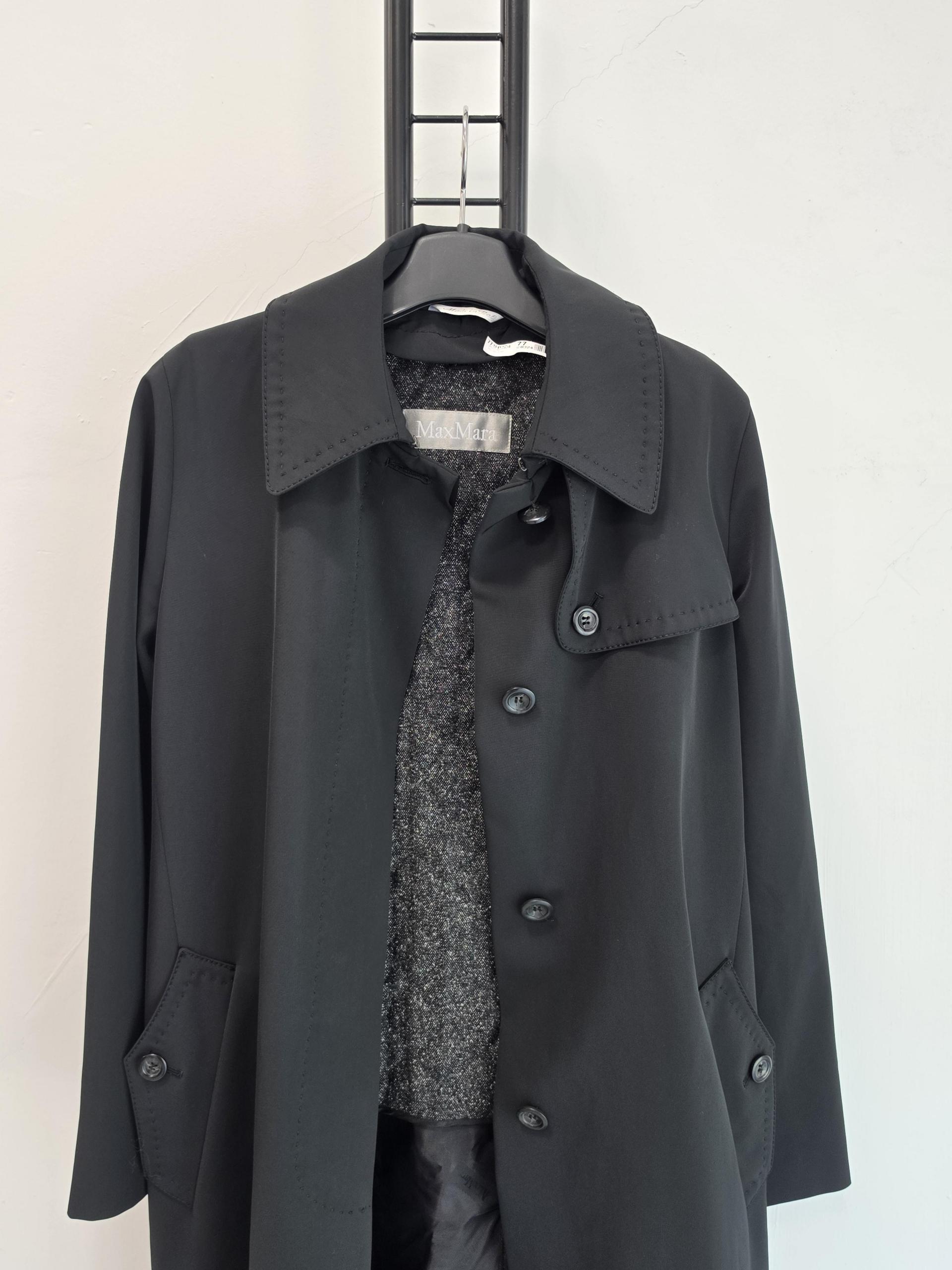 정품 막스마라 Max Mara 검정 트렌치 코트