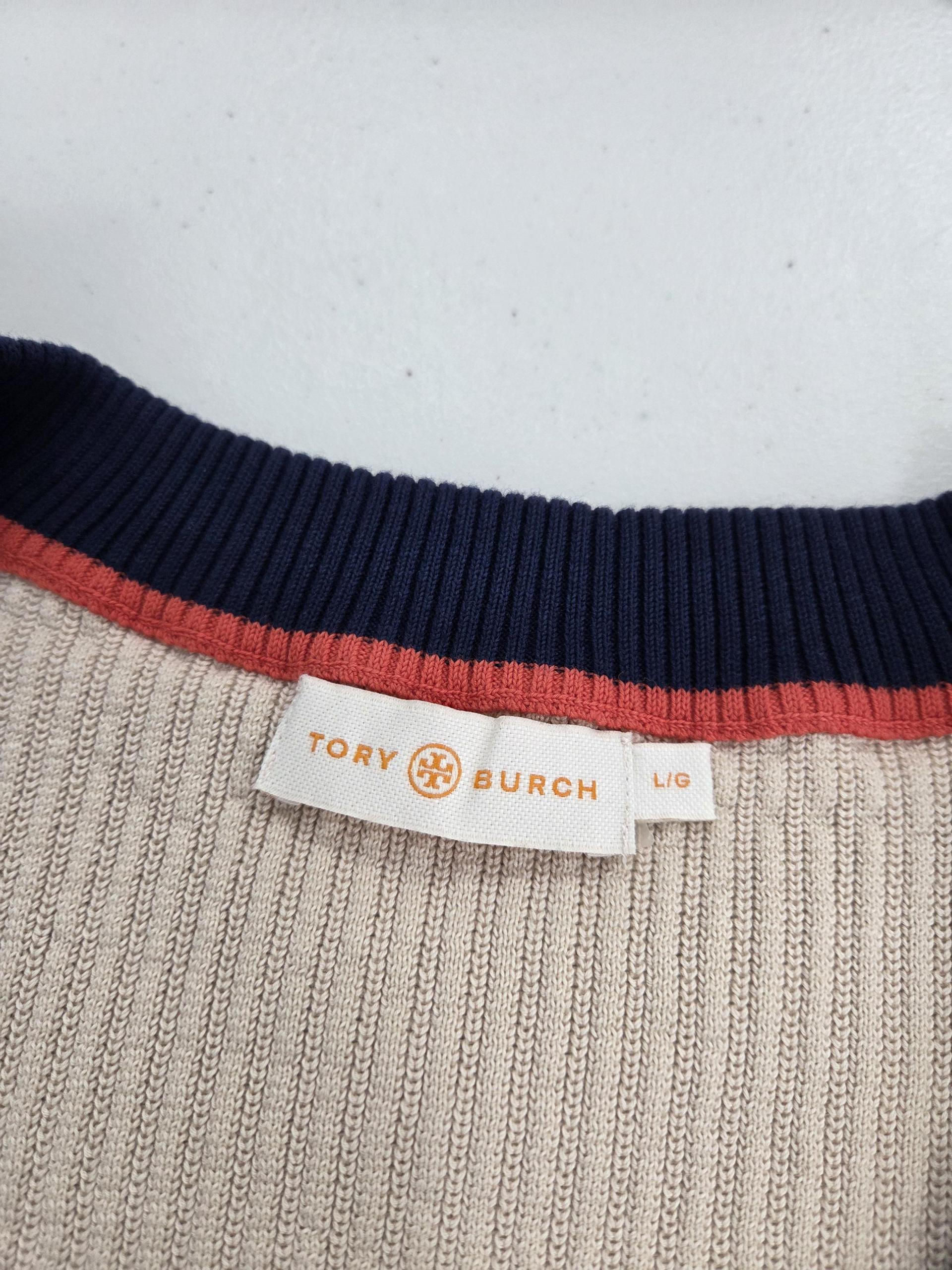 정품 토리버치 TORY BURCH 반팔 니트 티셔츠