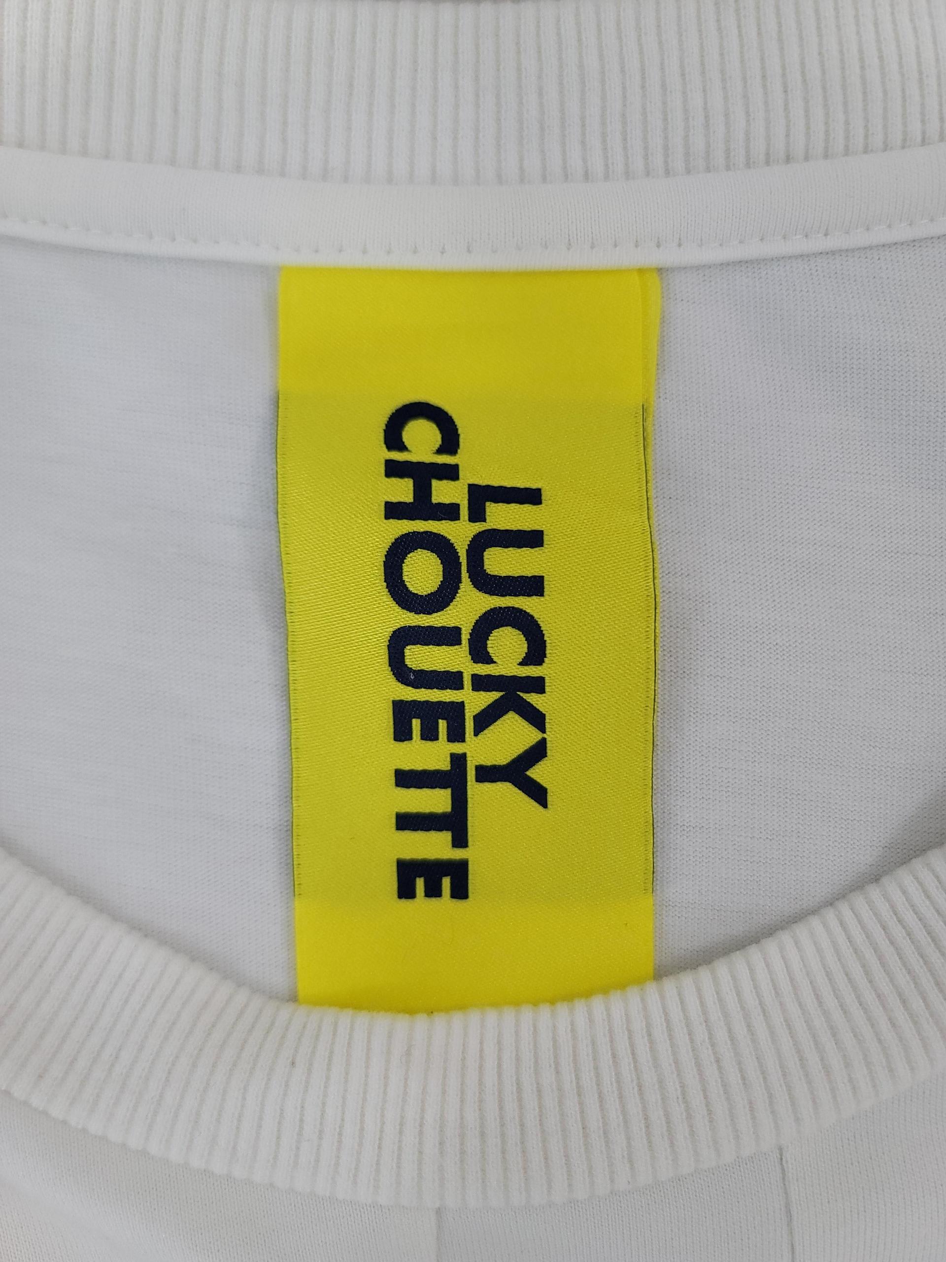 정품 럭키슈에뜨 LUCKY CHOUETTE 화이트 프린팅 티셔츠