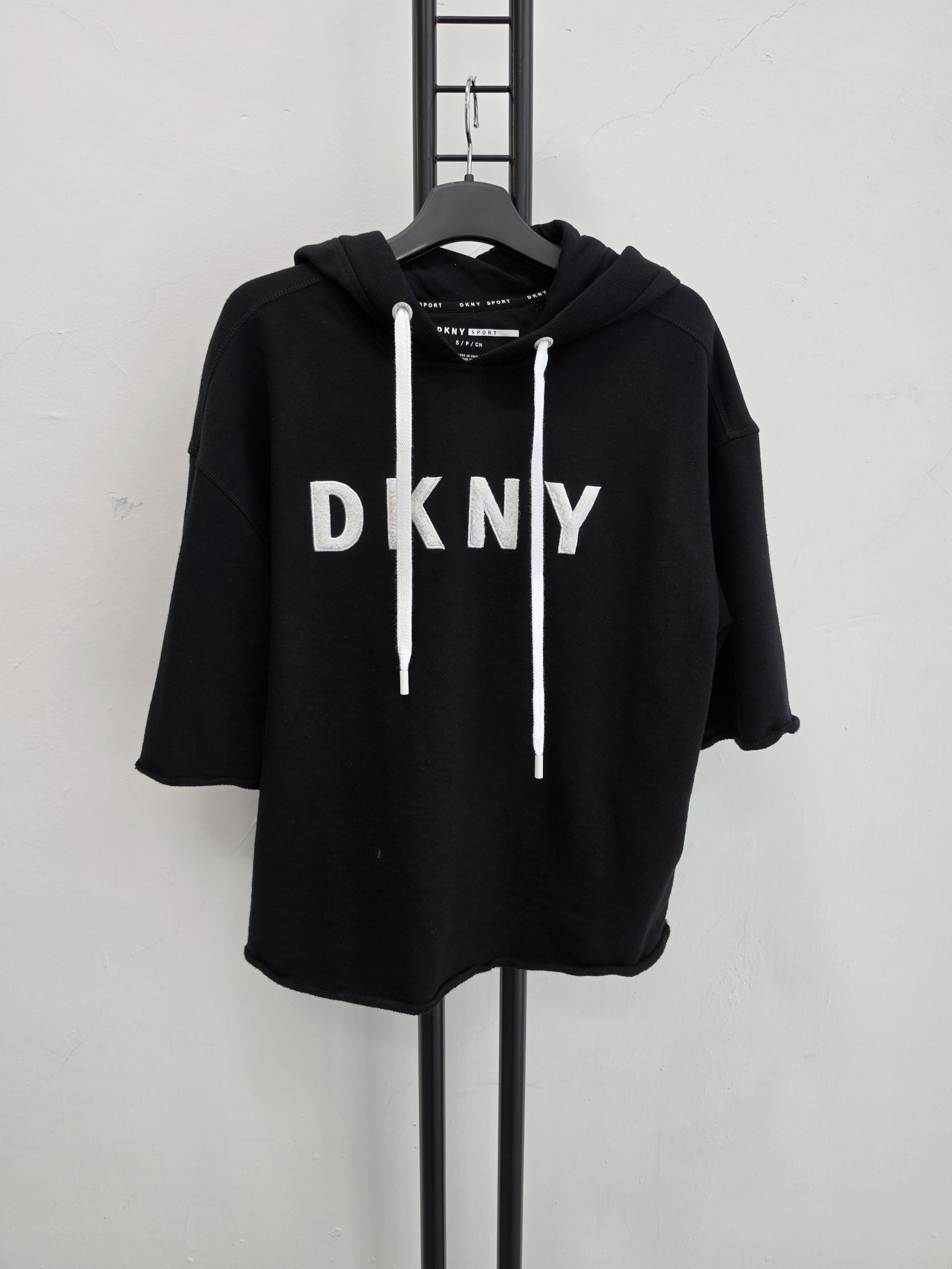 정품 DKNY 스포츠 반팔 후드티 블랙